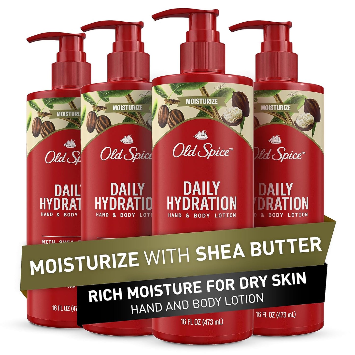 Old Spice Daily Hydration Hand & Body Lotion for Men 16 fl oz