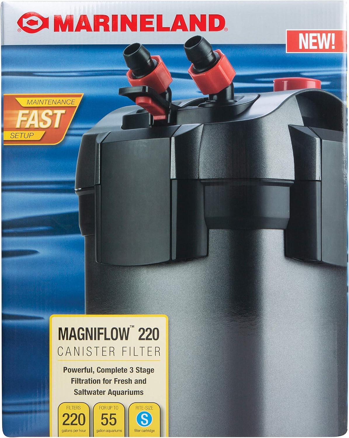 Marineland Magniflow Canister Filter 220 GPH for Aquariums