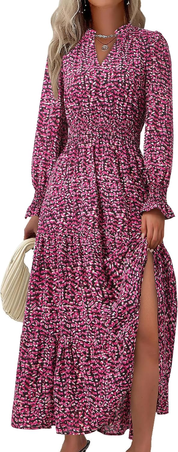 PRETTYGARDEN Women's Floral Maxi Dress for Casual Elegance