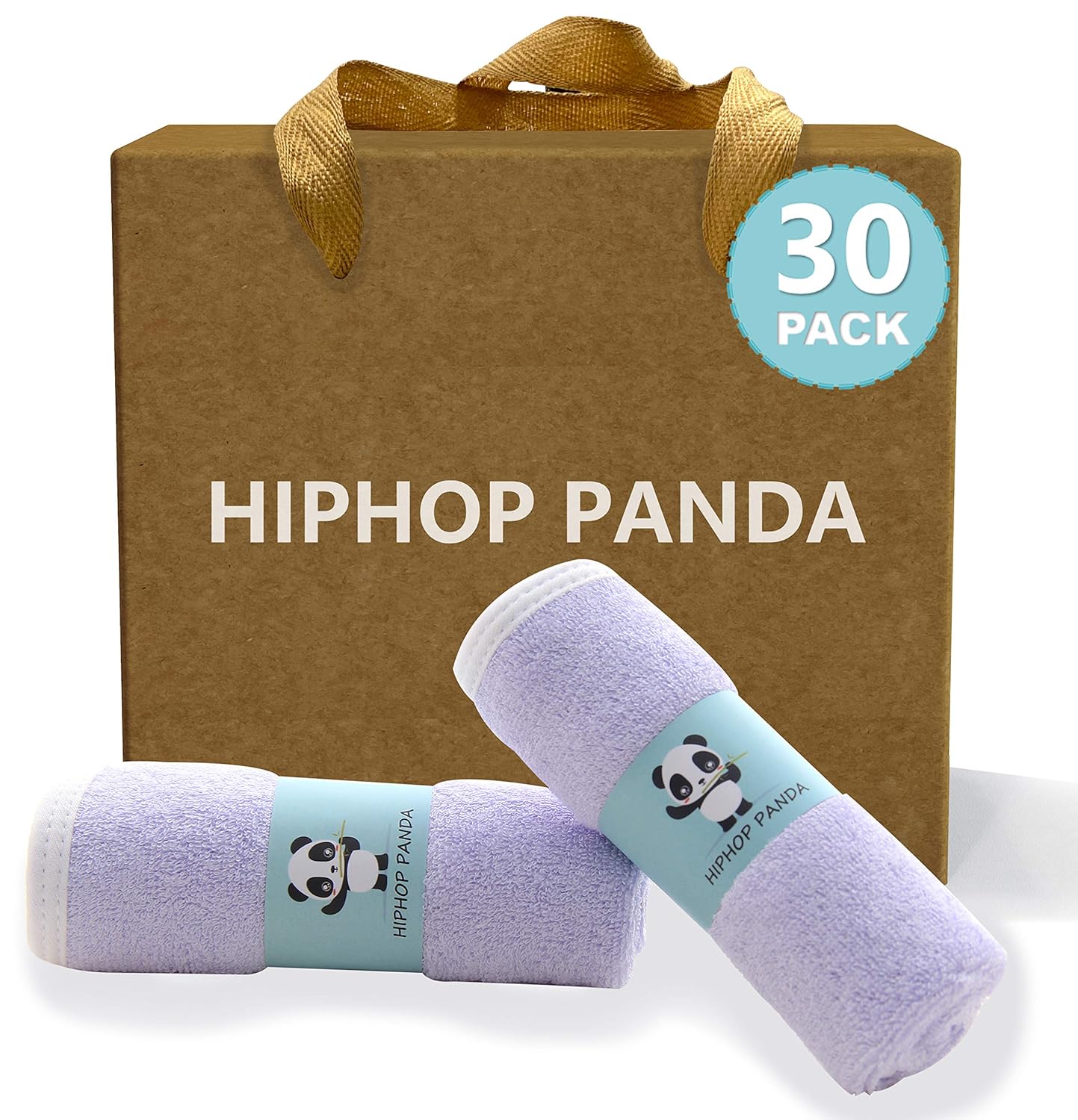 Ultra Soft Bamboo Baby Washcloths for Newborns - 30 Pack