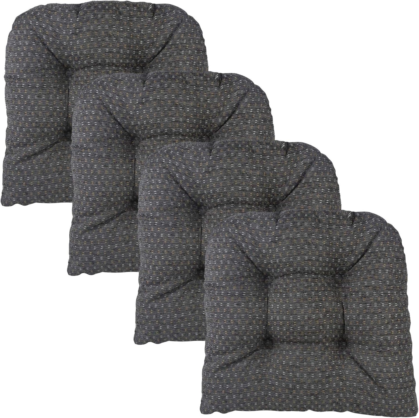 Klear Vu Gripper Overstuffed Non-Slip Dining Chair Cushions