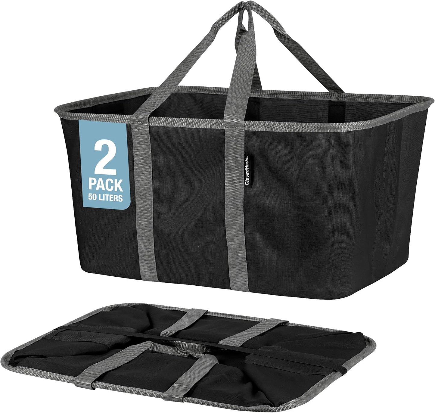 CleverMade Collapsible Laundry Tote - Stylish and Functional