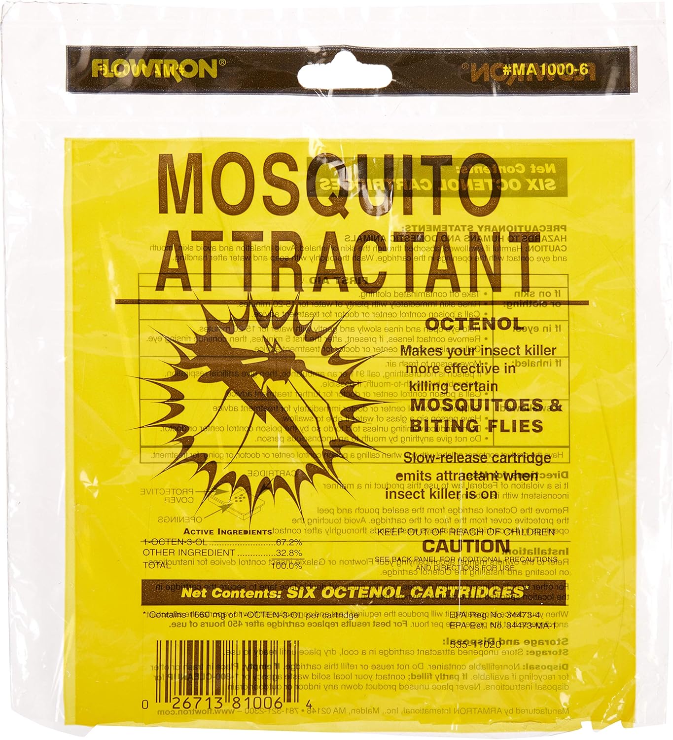 Flowtron Octenol Mosquito Attractant Cartridges for Bug Zappers
