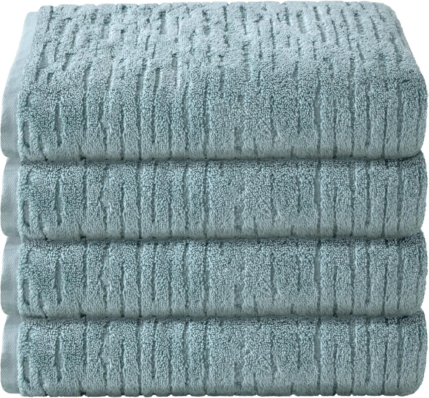 CloudSoft Cotton Luxury 4 Pc Bath Towel Set in Teal Review
