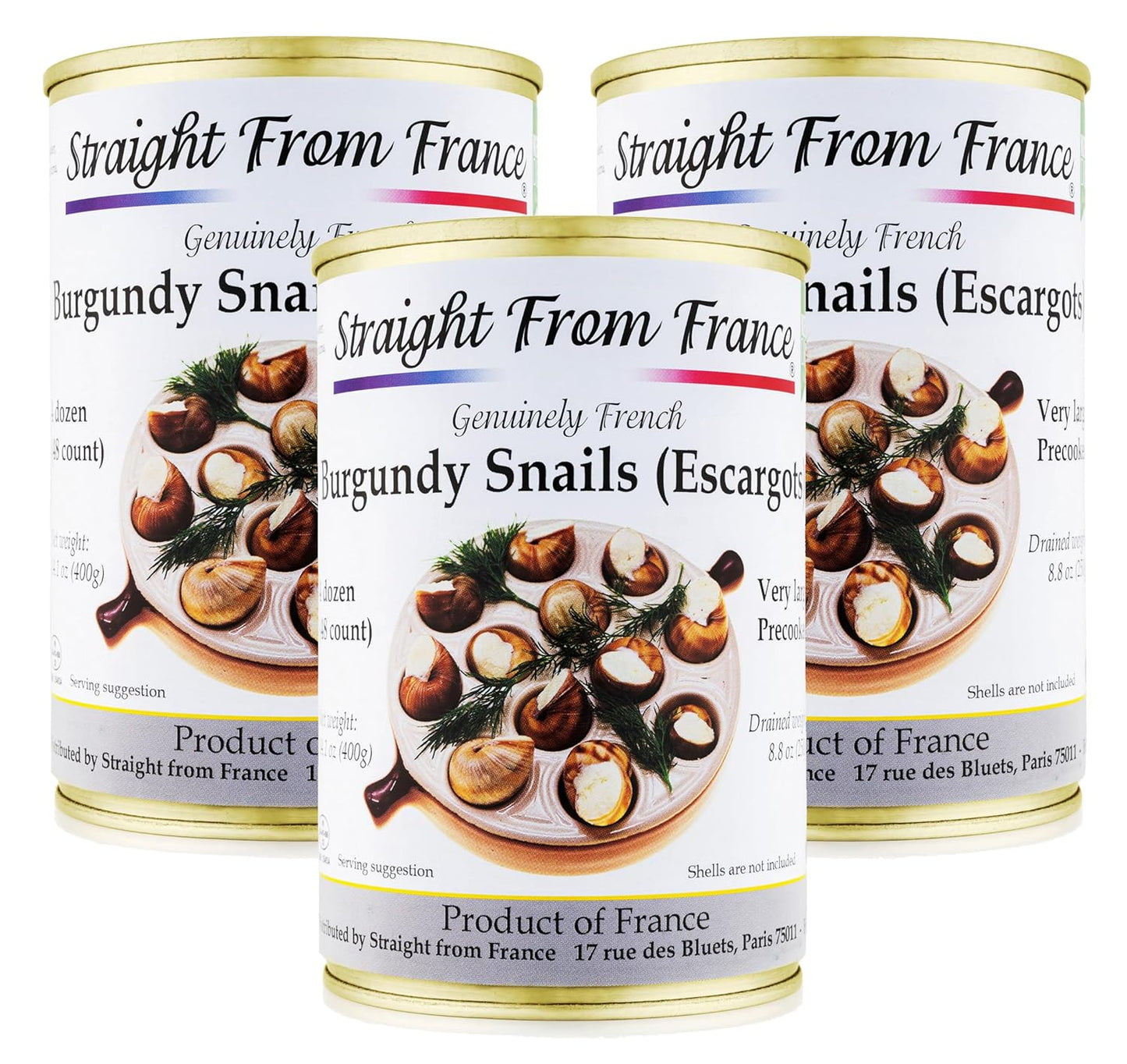 Genuine Helix Pomatia Canned Escargots Snails from France