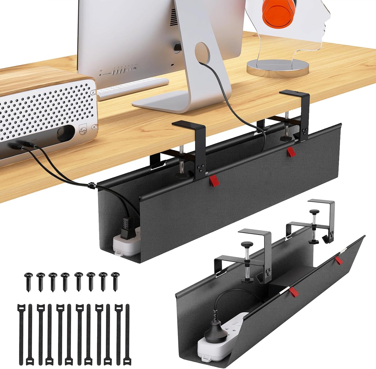 Under Desk Cable Management Tray for Neat and Safe Workspaces
