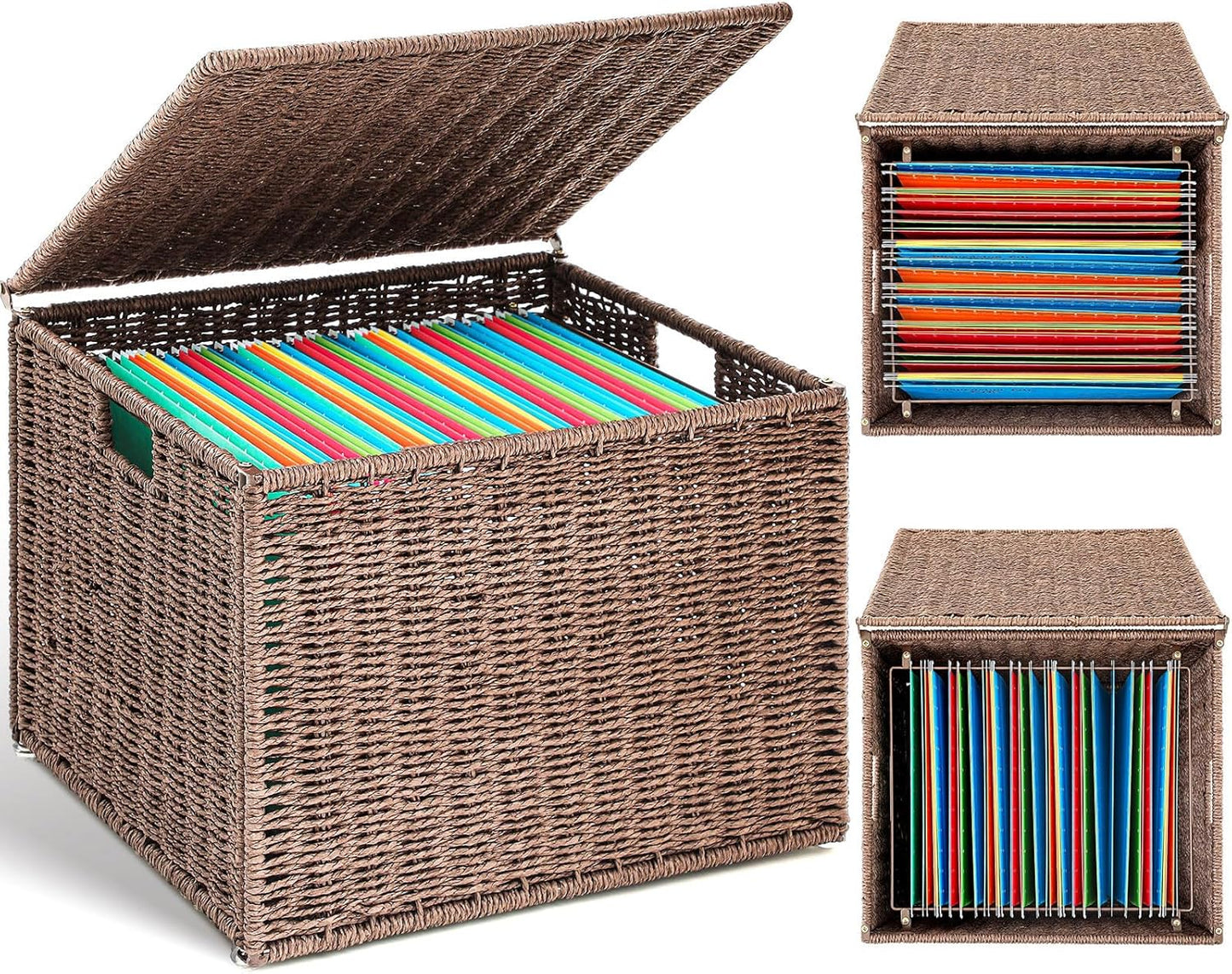 Extra Large Decorative File Box for Home Office Storage Needs