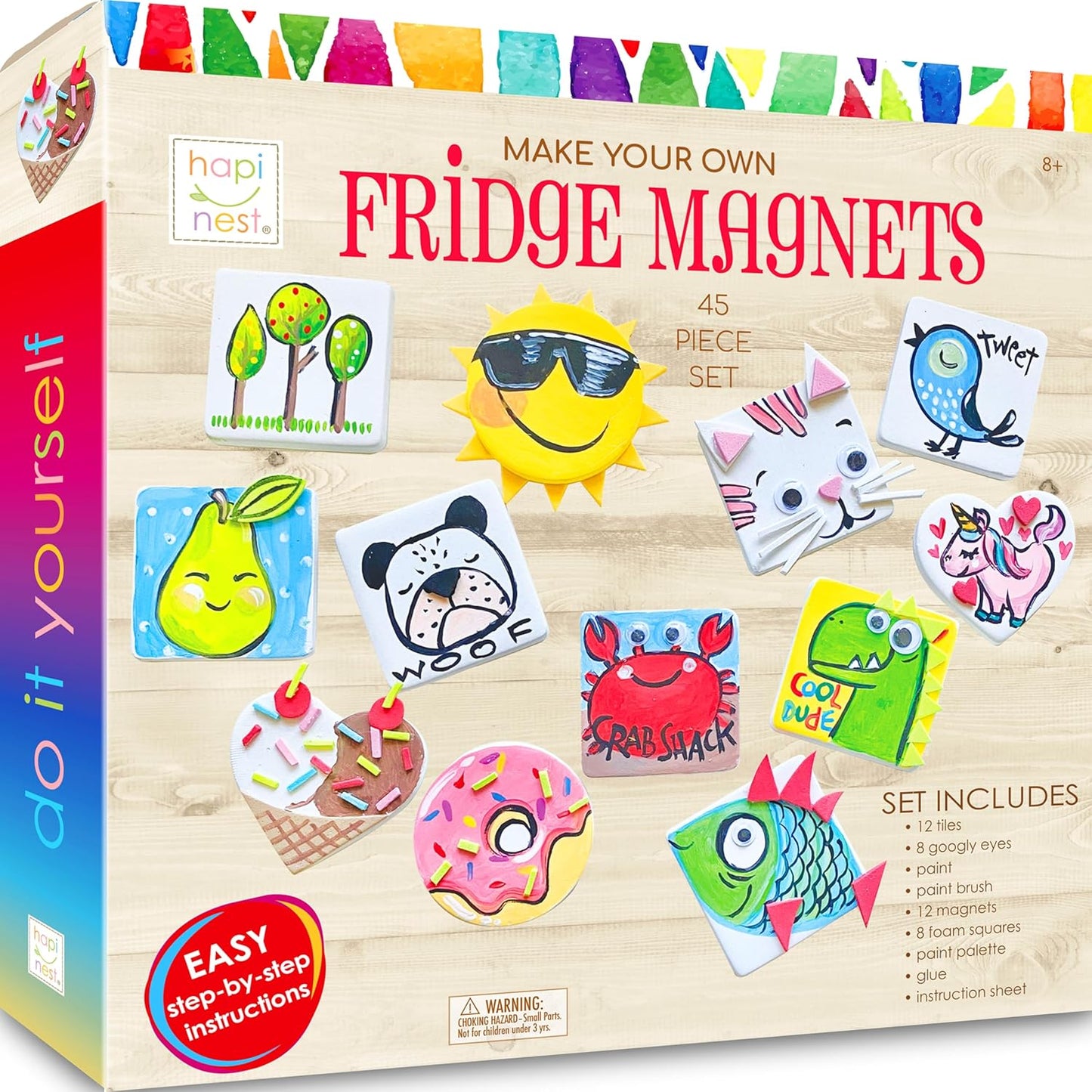 Hapinest Mini Magnetic Tiles Kit: Create Fun Fridge Magnets!