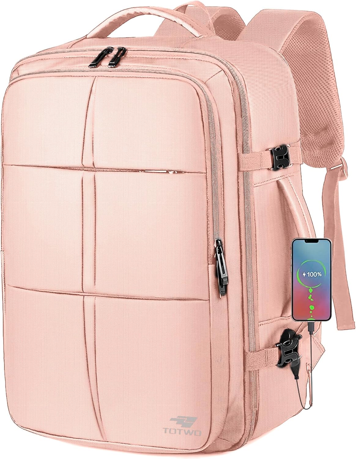 Travel Backpack 55L Expandable Carry On for Men Women Flight Approved