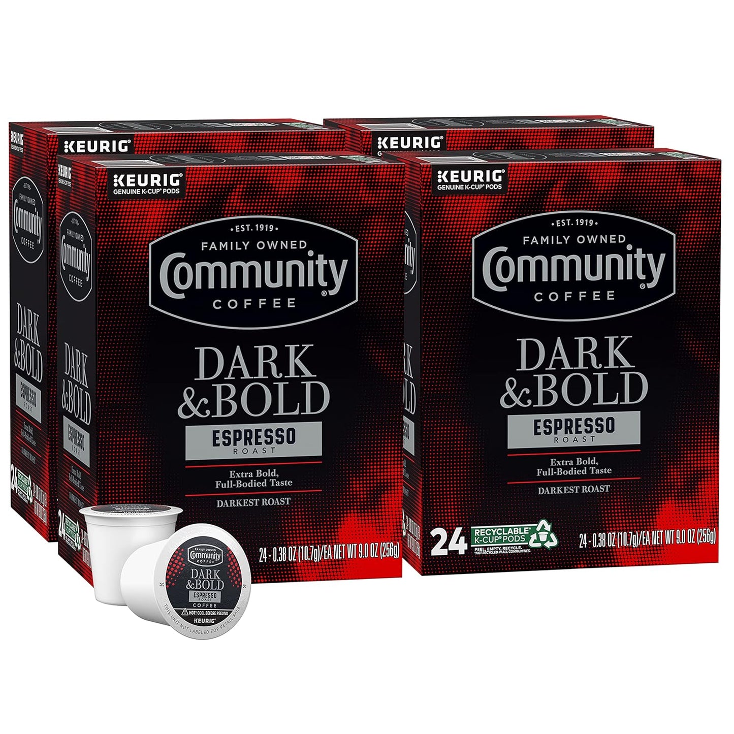 Community Coffee Dark & Bold Espresso Roast Pods for Keurig