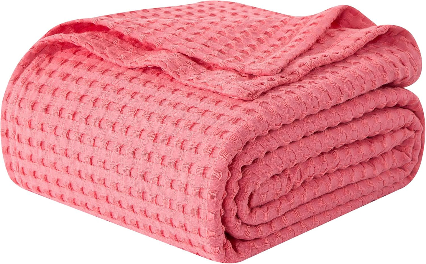Elegant Comfort 100% Cotton Waffle Blanket for All Seasons
