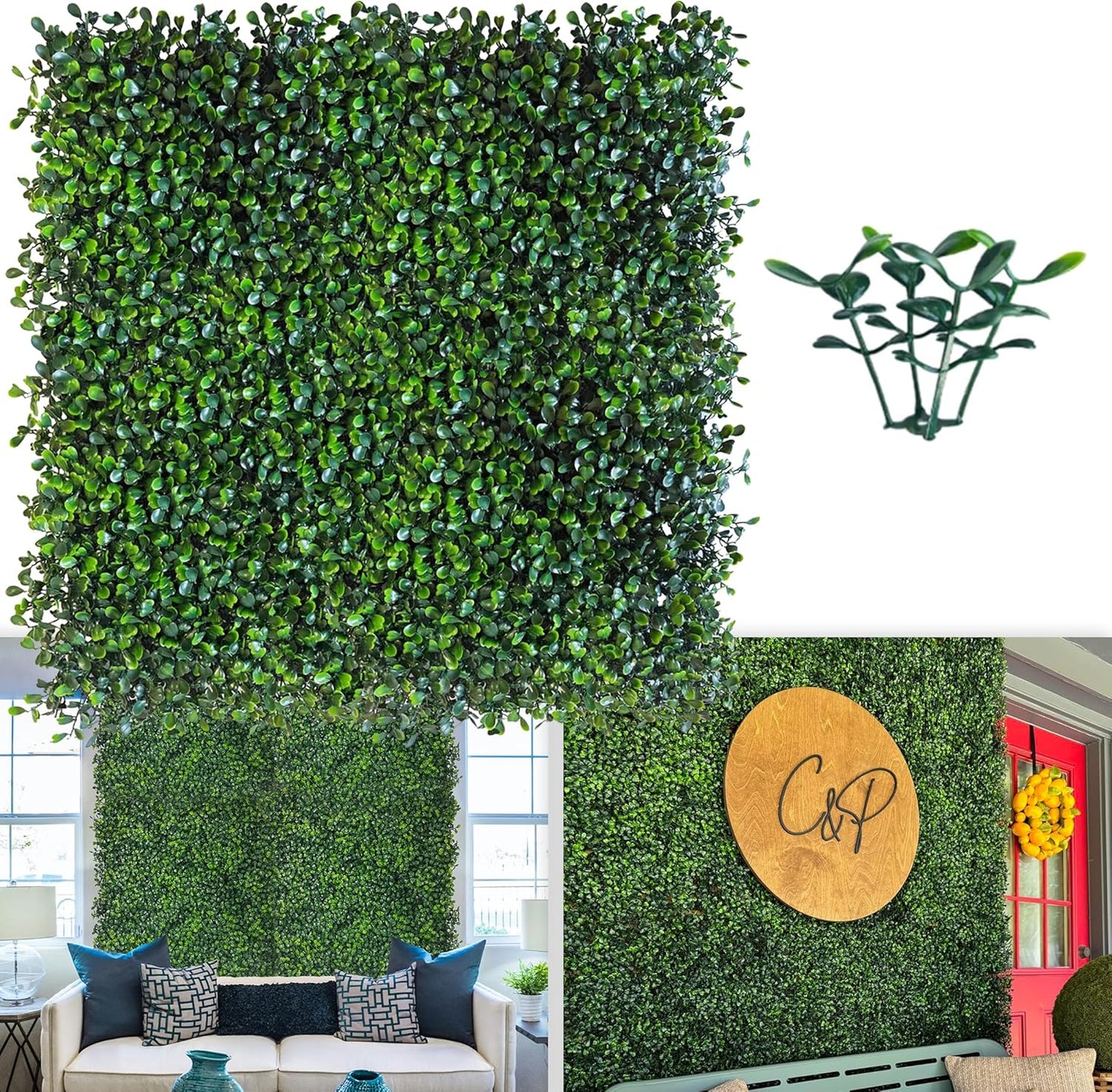 Artificial Grass Wall Panel Backdrop for Indoor Outdoor Decor