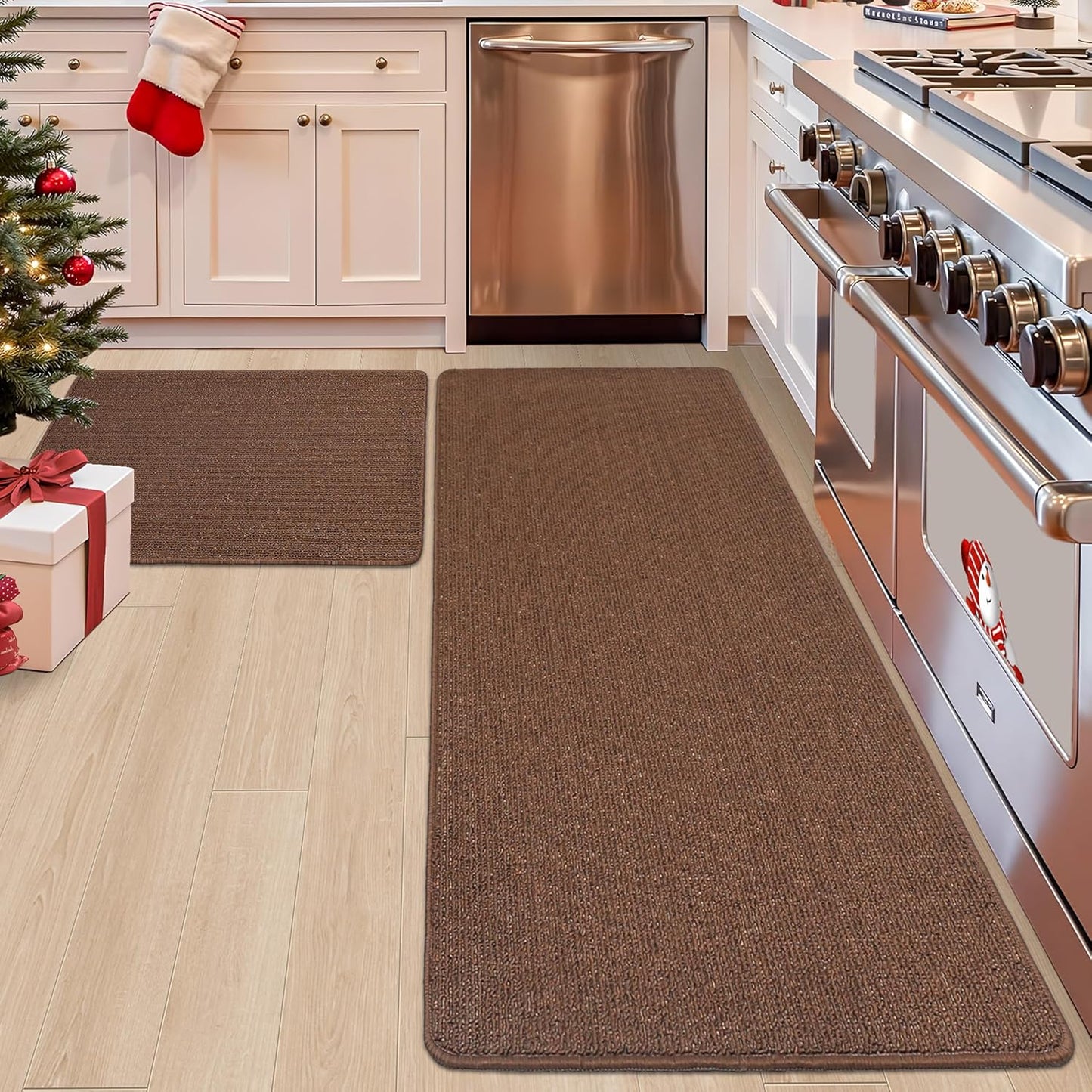 COSY HOMEER Kitchen Rug Mats 24x35 Inch and 24x60 Inch Set