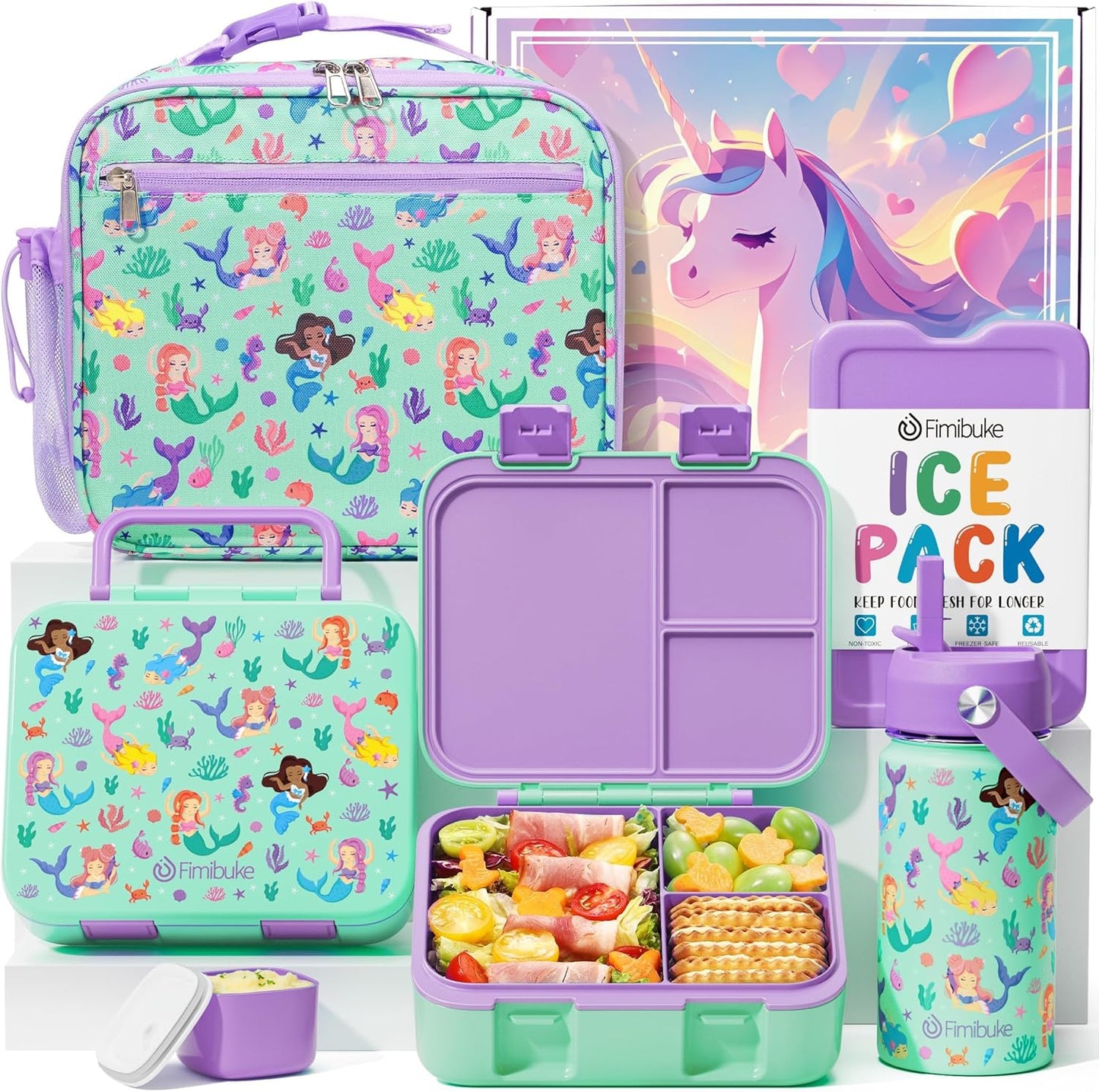 Fimibuke Bento Lunch Box Set for Kids - Perfect for School