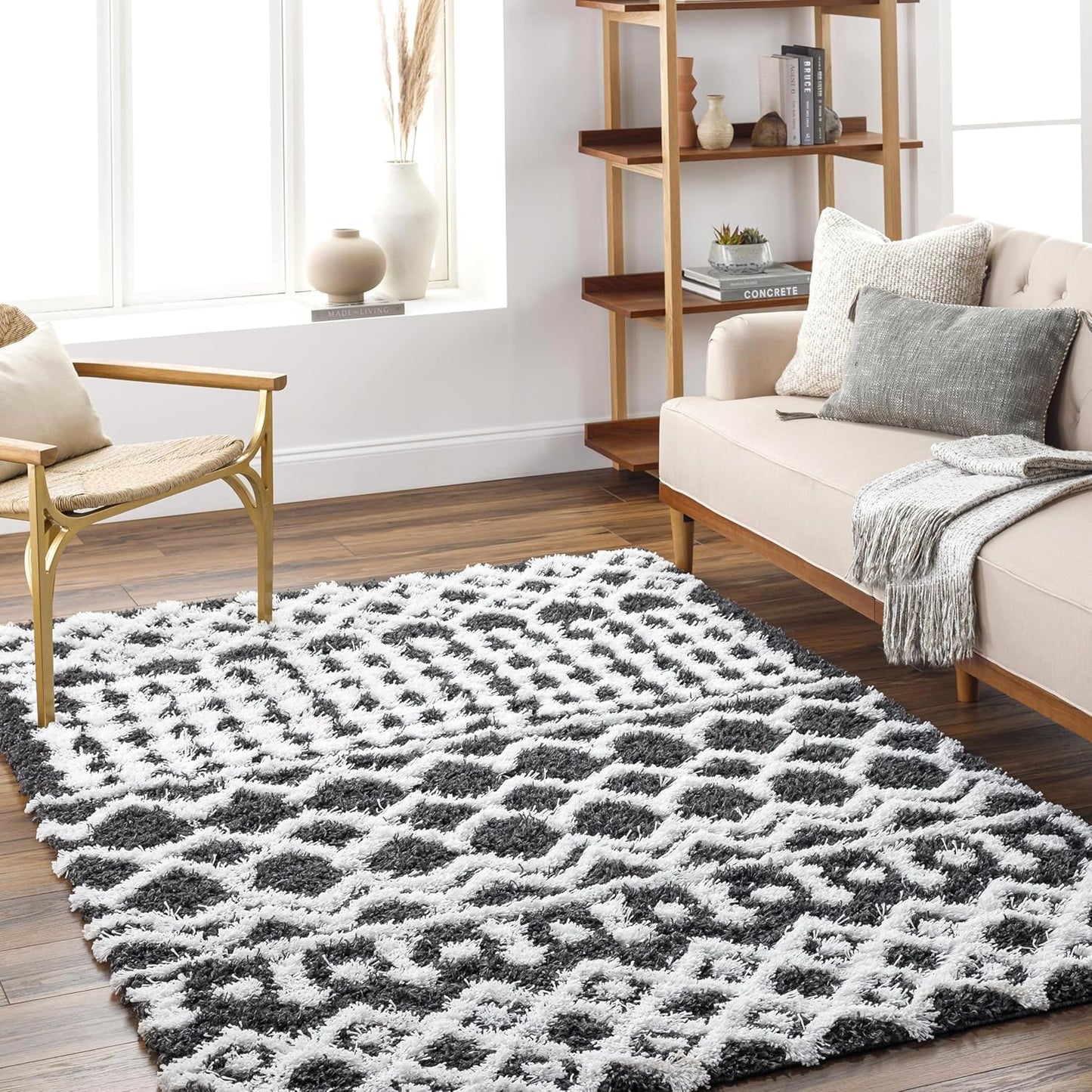 Livabliss Hapsburg Moroccan Shag Area Rug for Cozy Spaces