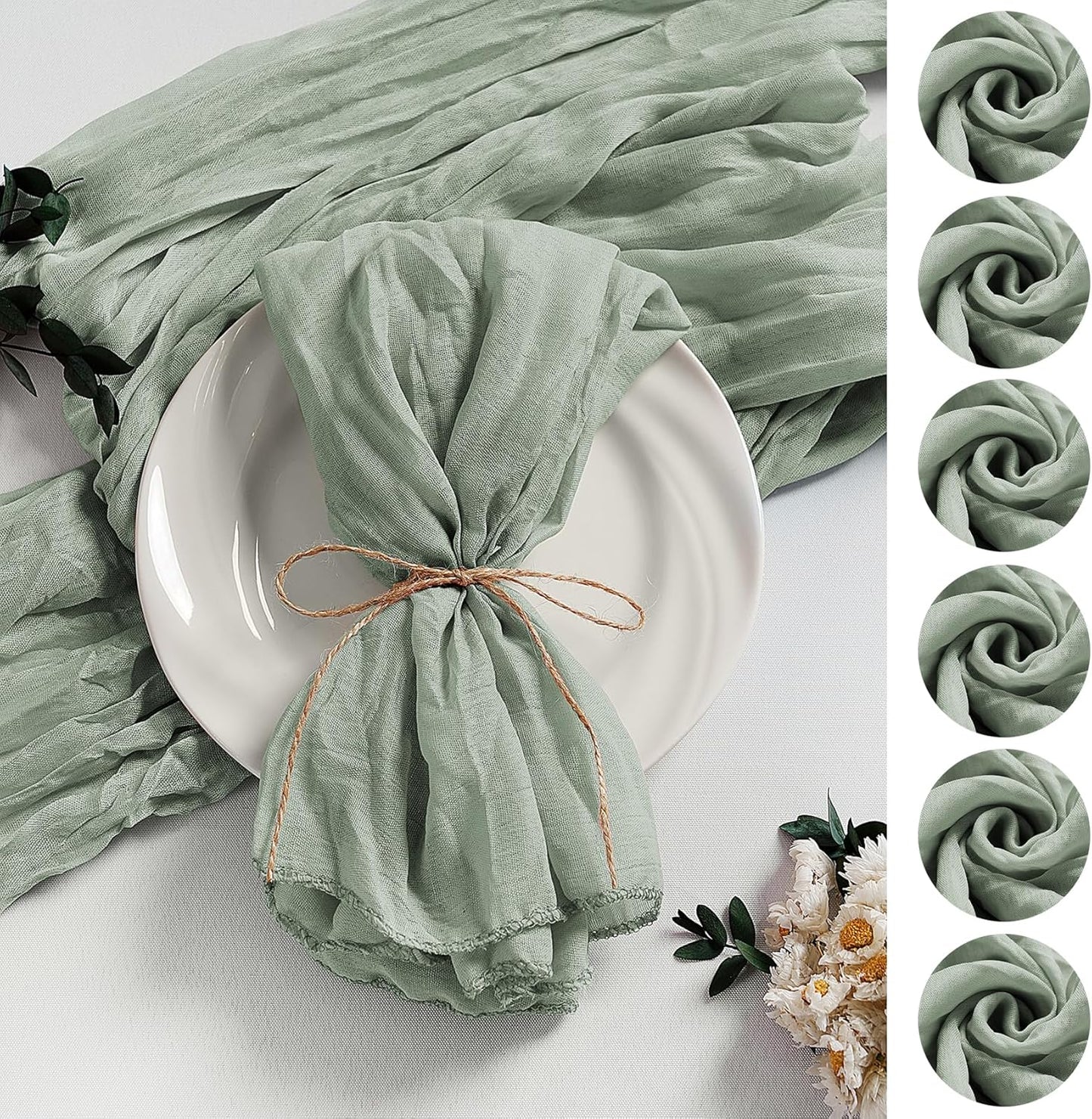 LZY 60 Pack Gauze Cheesecloth Napkins for Elegant Events