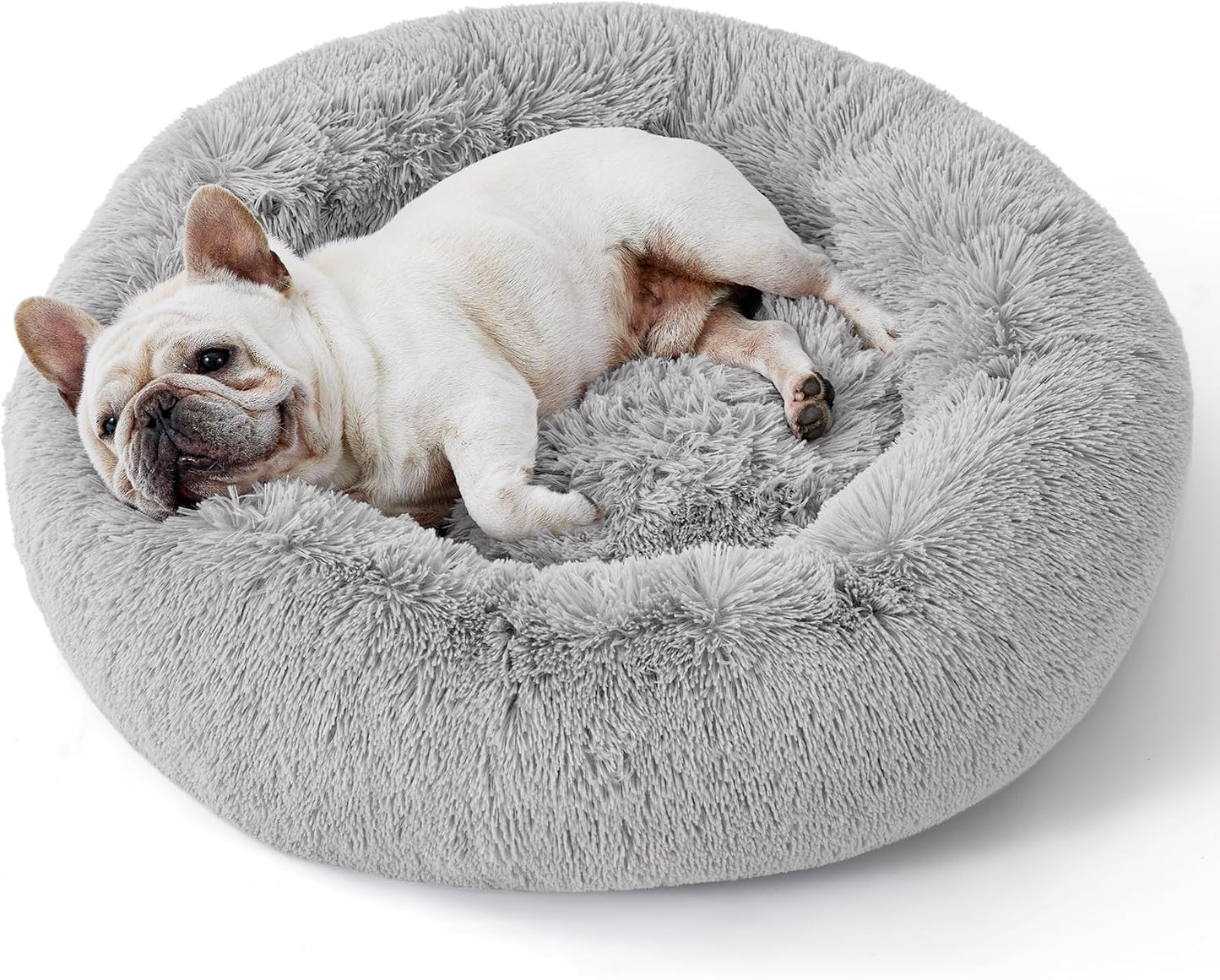 Calming Dog Bed for Small Dogs - Cozy Donut Design for Pets