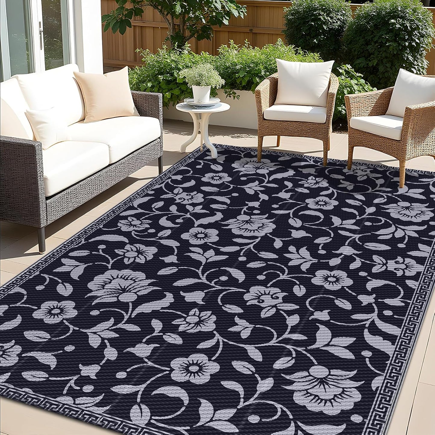 OLANLY Waterproof Outdoor Rug 5x8 ft for Stylish Outdoor Spaces