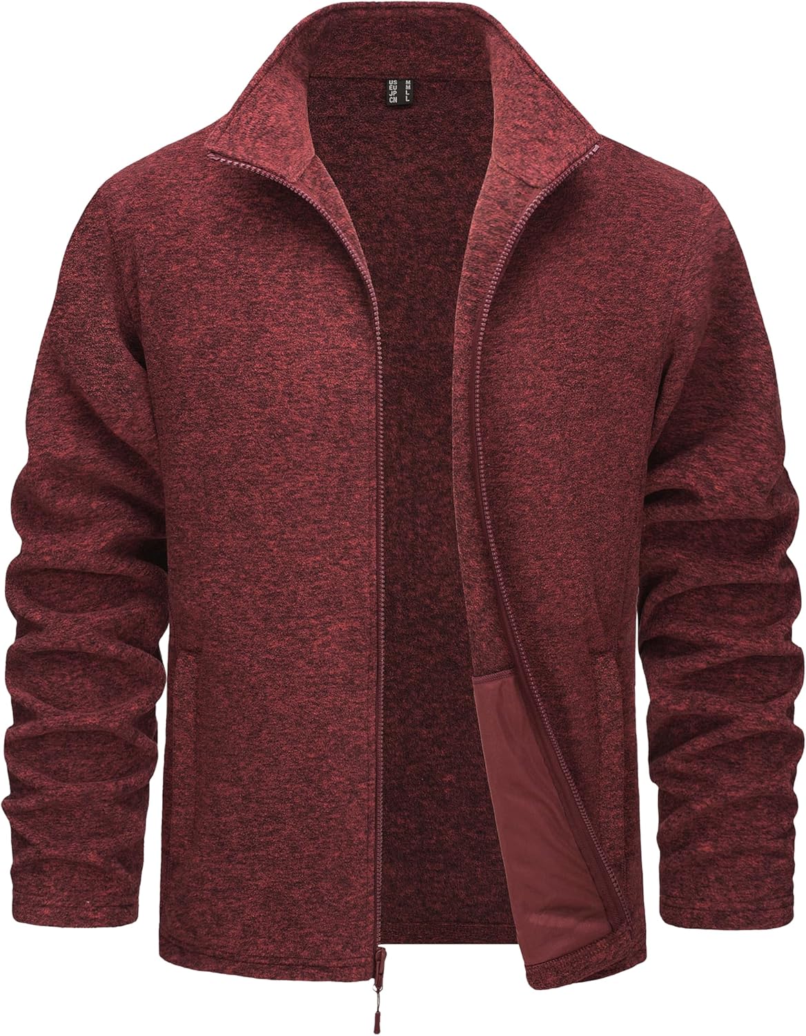 TACVASEN Men's Fleece Jackets Full Zip Lightweight Warm Coats