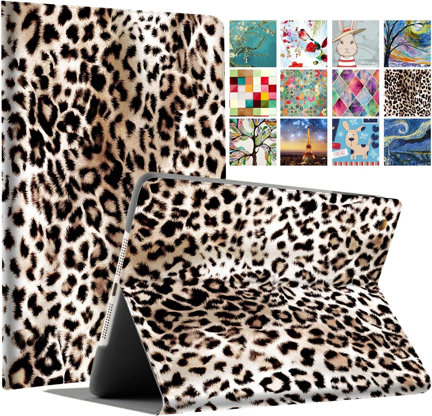 DuraSafe Cases iPad PRO 10.5 Air 3 Folio Cover - Leopard Design