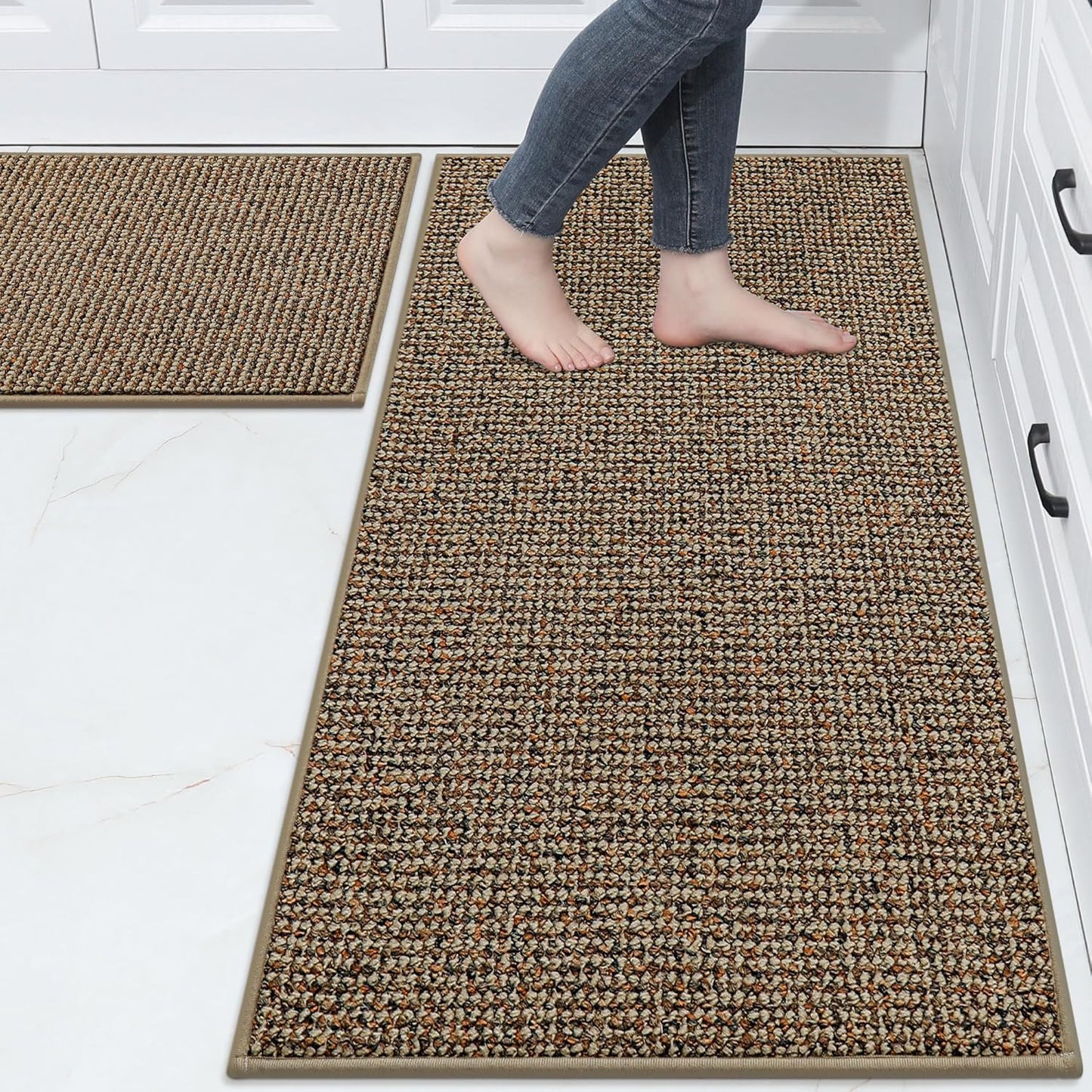 BEQHAUSE Kitchen Rugs and Mats Set, Non-Slip & Absorbent