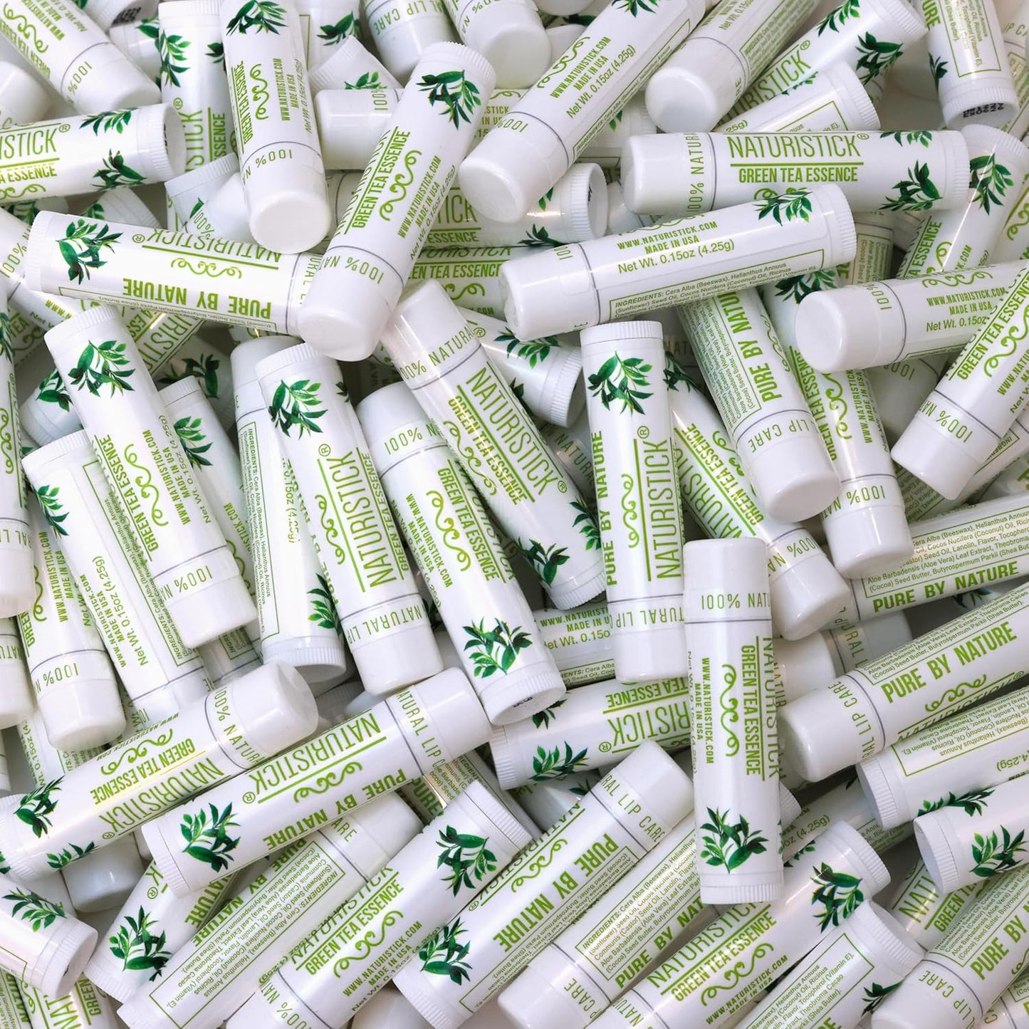 150-Pack Lip Balm in Bulk - Green Tea Scented Natural Care
