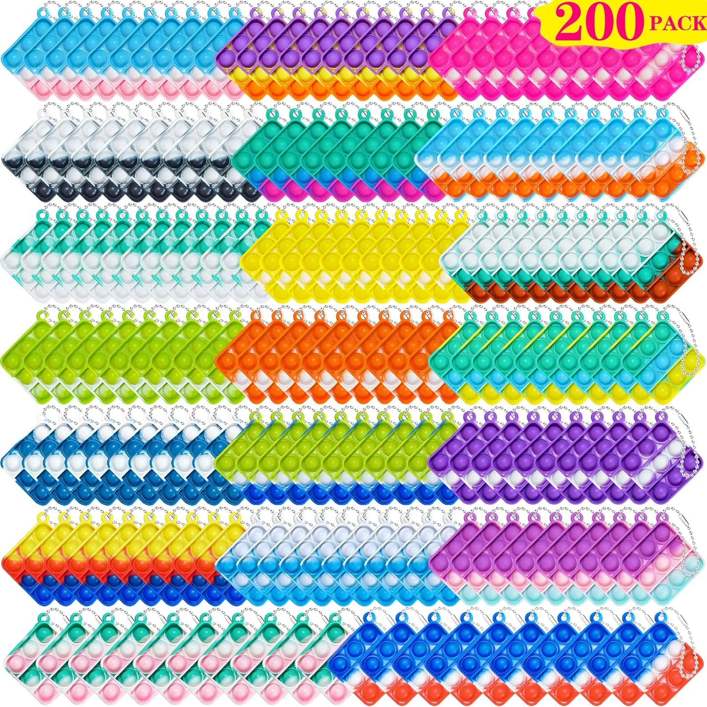 200 Pcs Mini Pop Bubble Fidget Toys for Fun and Relaxation