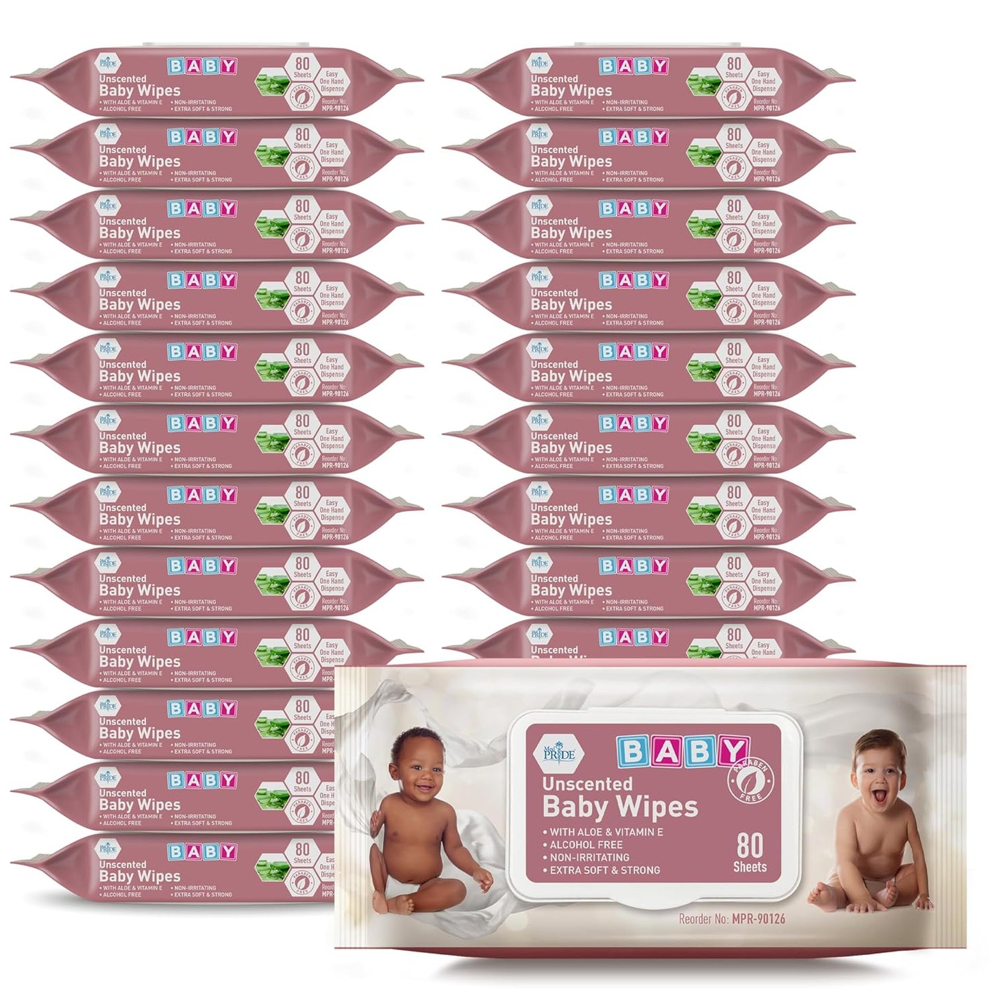 1920 Unscented Aloe Baby Wipes-MED PRIDE