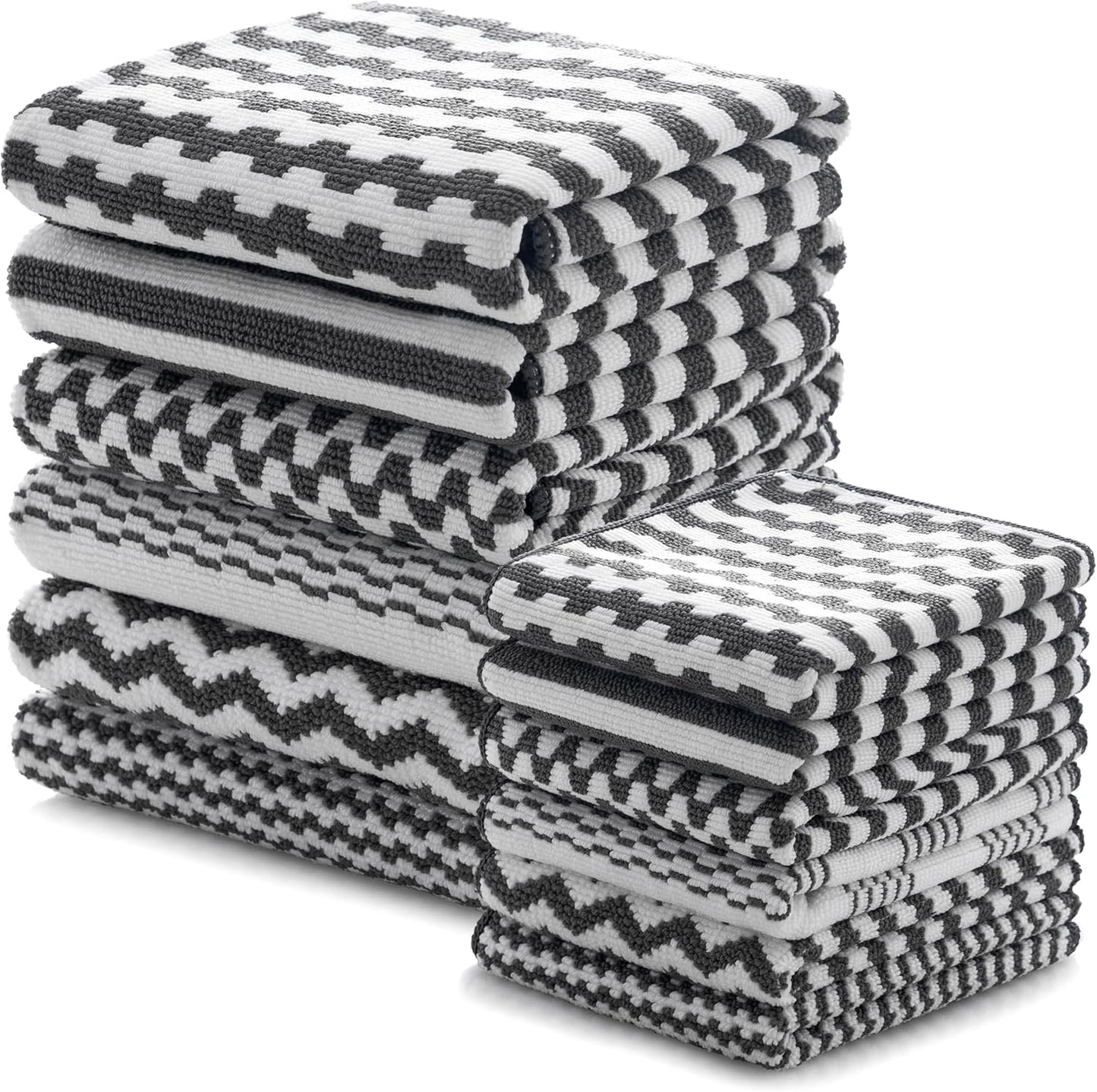 Ultra Soft Microfiber Kitchen Towel Set - 12 Bulk