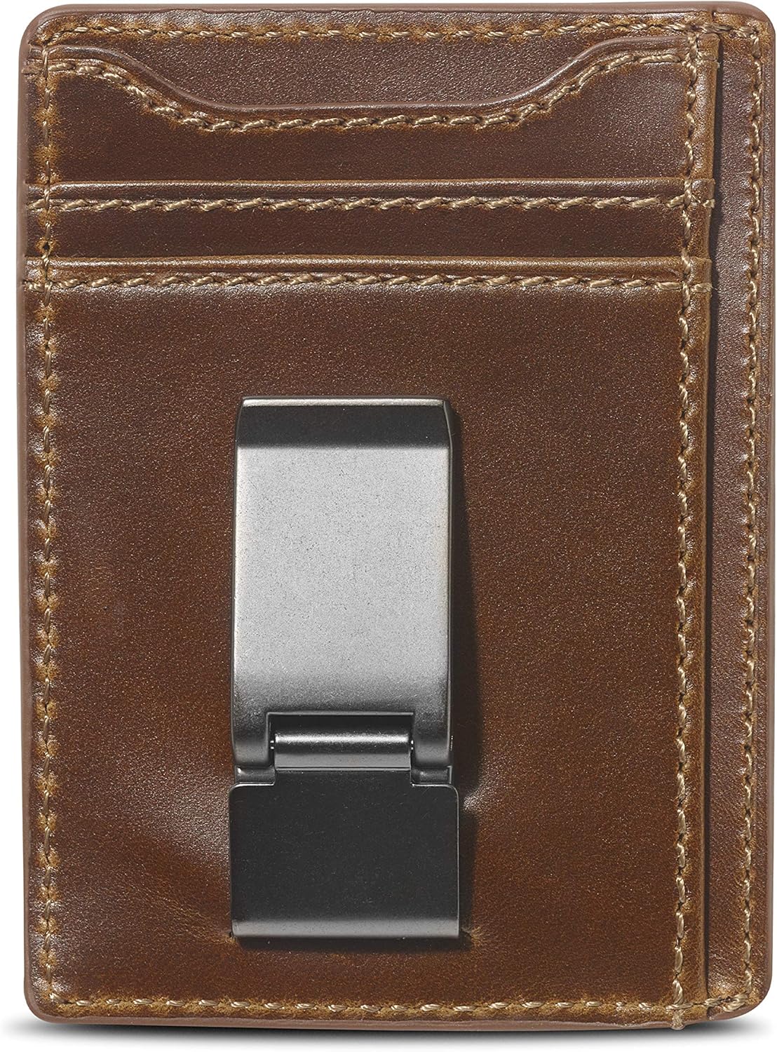 Flynn Hinged Money Clip Wallet for Men - Slim Leather Design