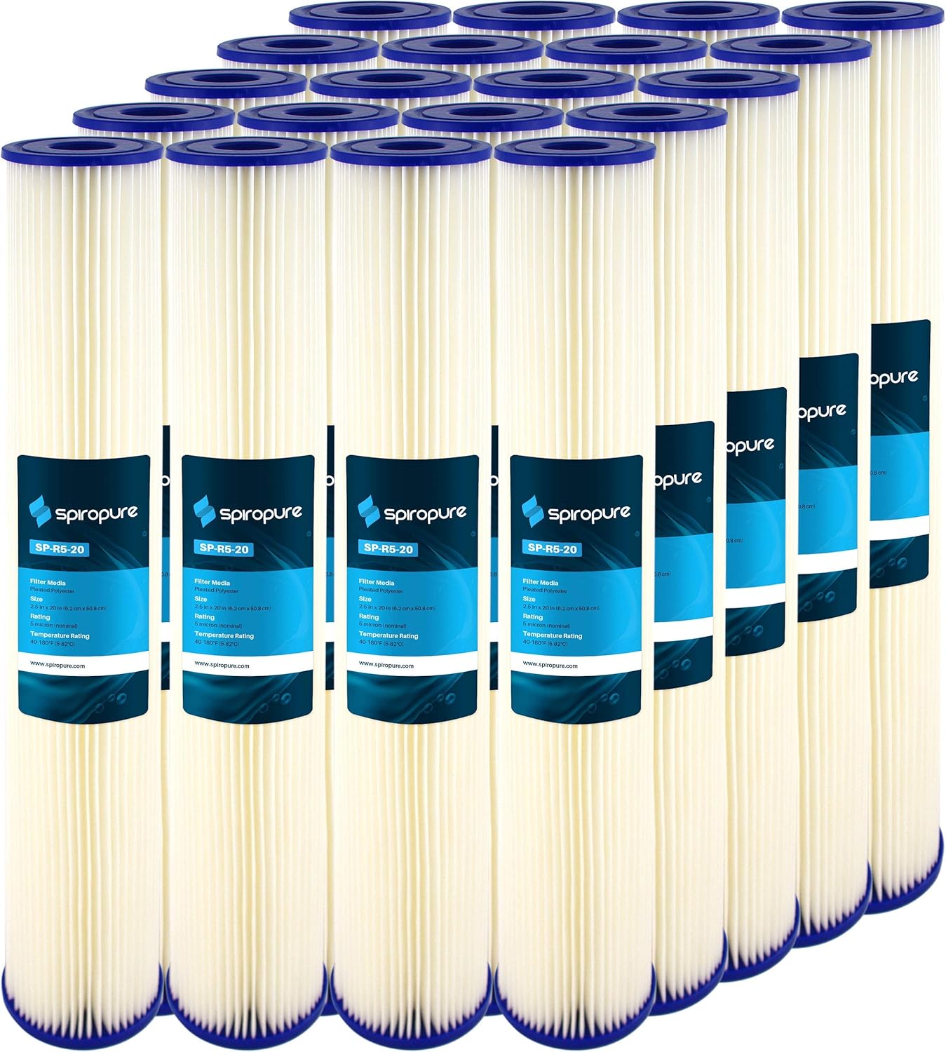 SpiroPure SP-R5-20 20x2.5 5 Micron Pleated Water Filter