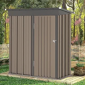 Amopatio Outdoor Storage Shed 5x3 Feet for Garden and Backyard