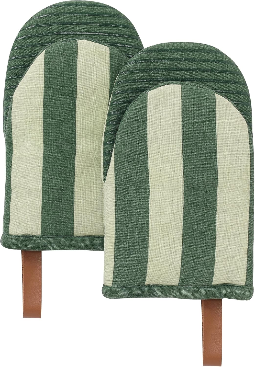 5.75 x 9 Heat Resistant Mini Oven Mitts Set - 100% Cotton Kitchen Gloves