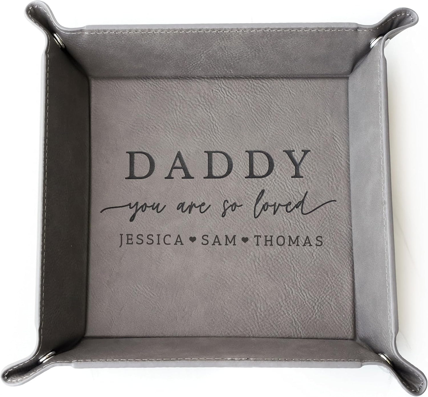 Personalized Catchall for Dad | Engraved Custom Gift Idea