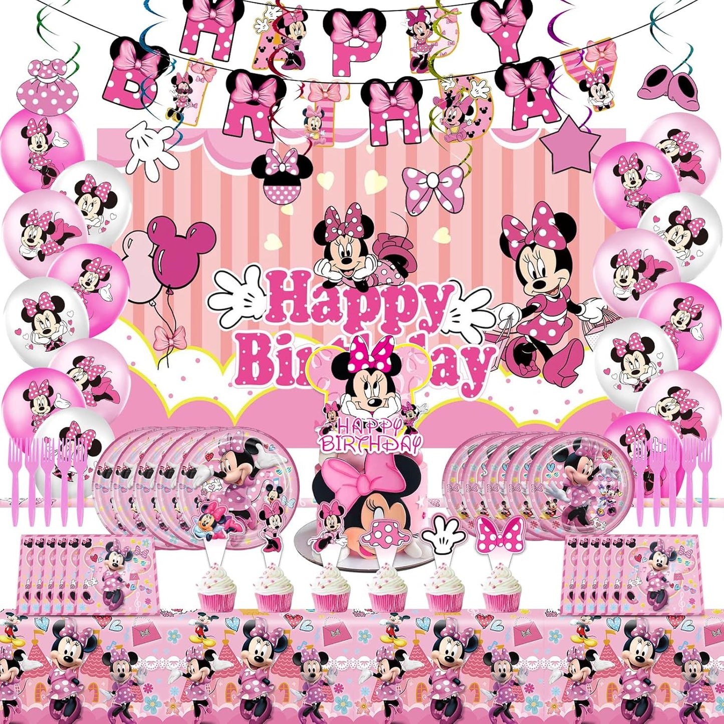 Minnie Birthday Balloon Decor Set - Magical Kids Party Kit