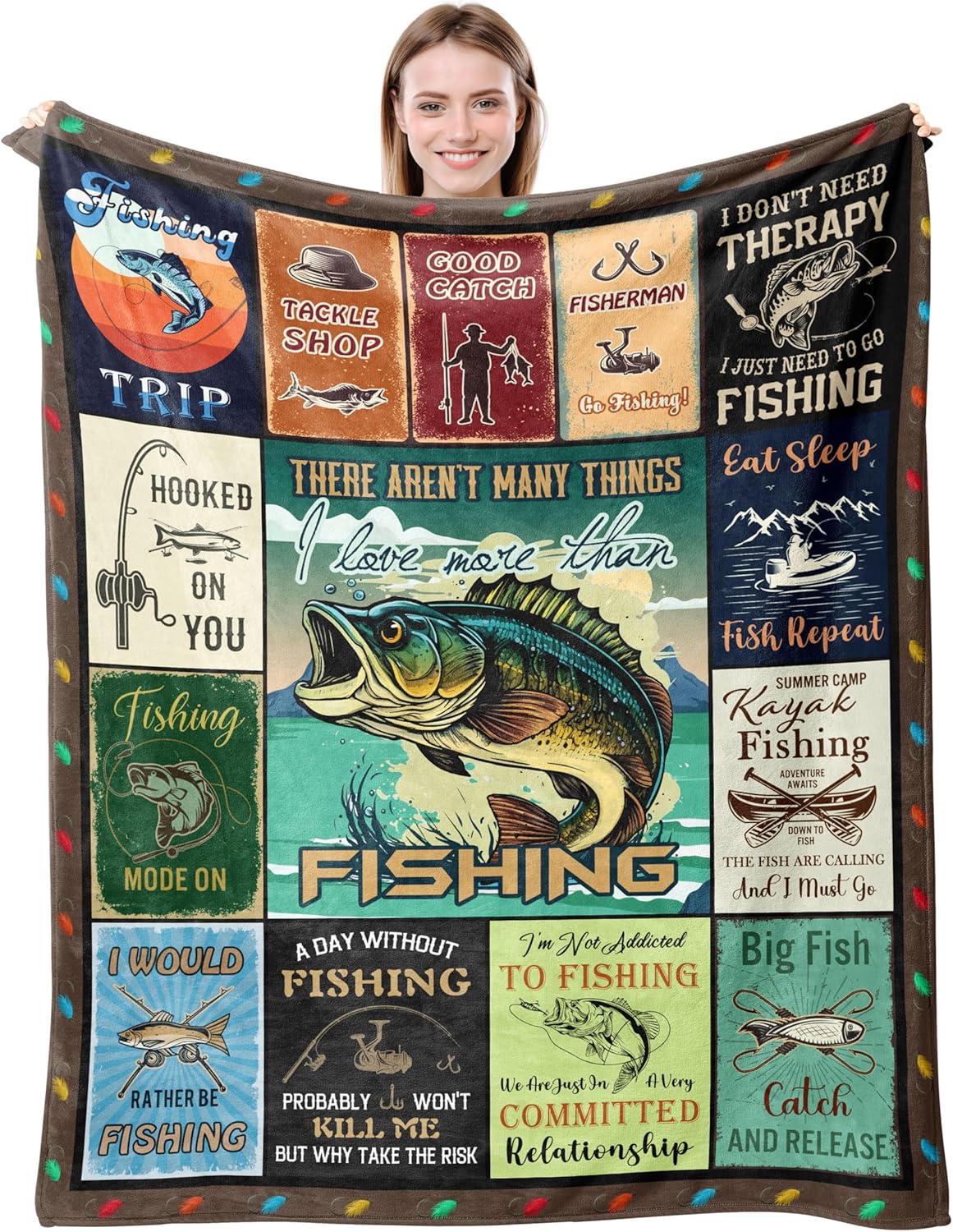 Fishing Lover's Cozy Blanket - Perfect Gift!