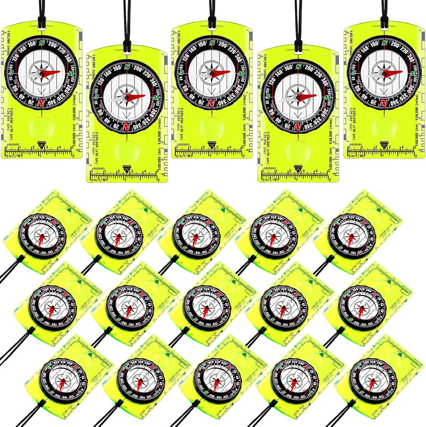 Geiserailie Acrylic Orienteering Compass Set