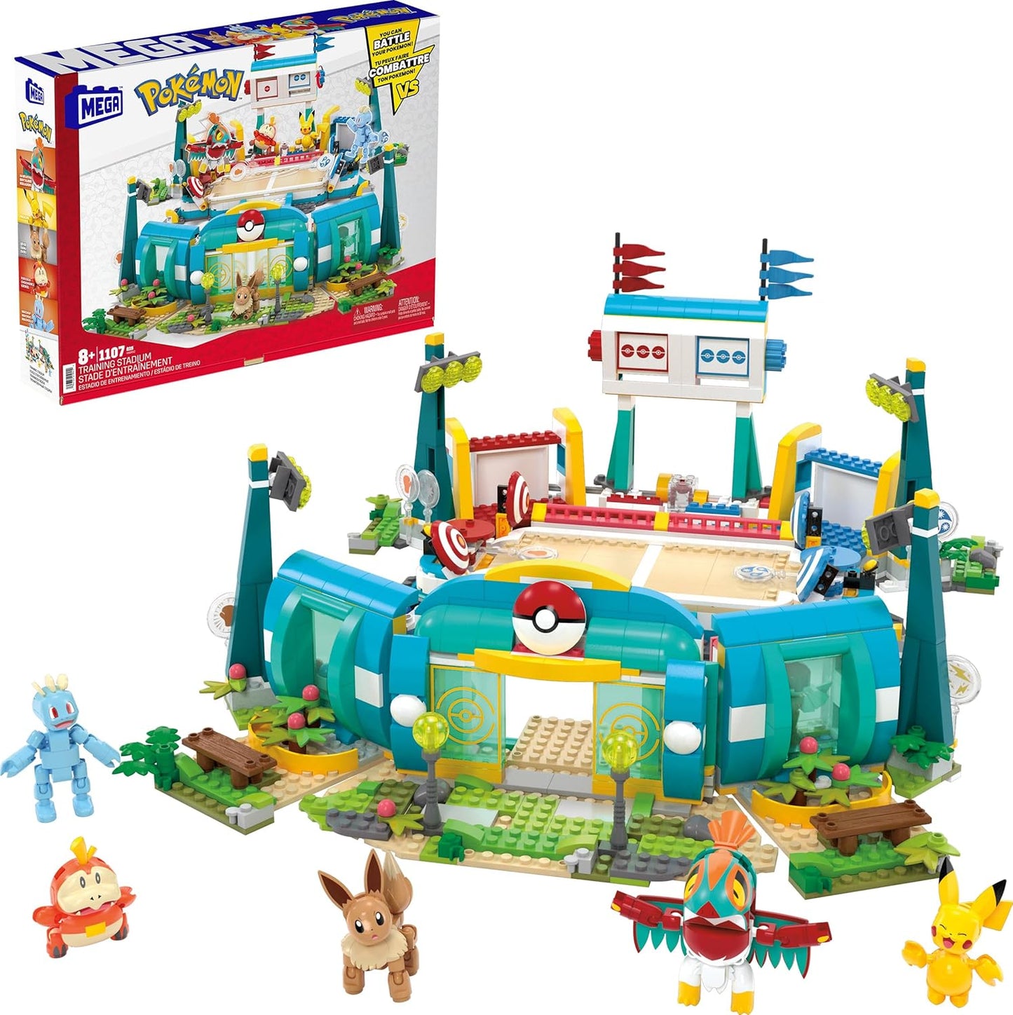 MEGA Pokemon Building Toys Set with 1101 Pieces for Kids