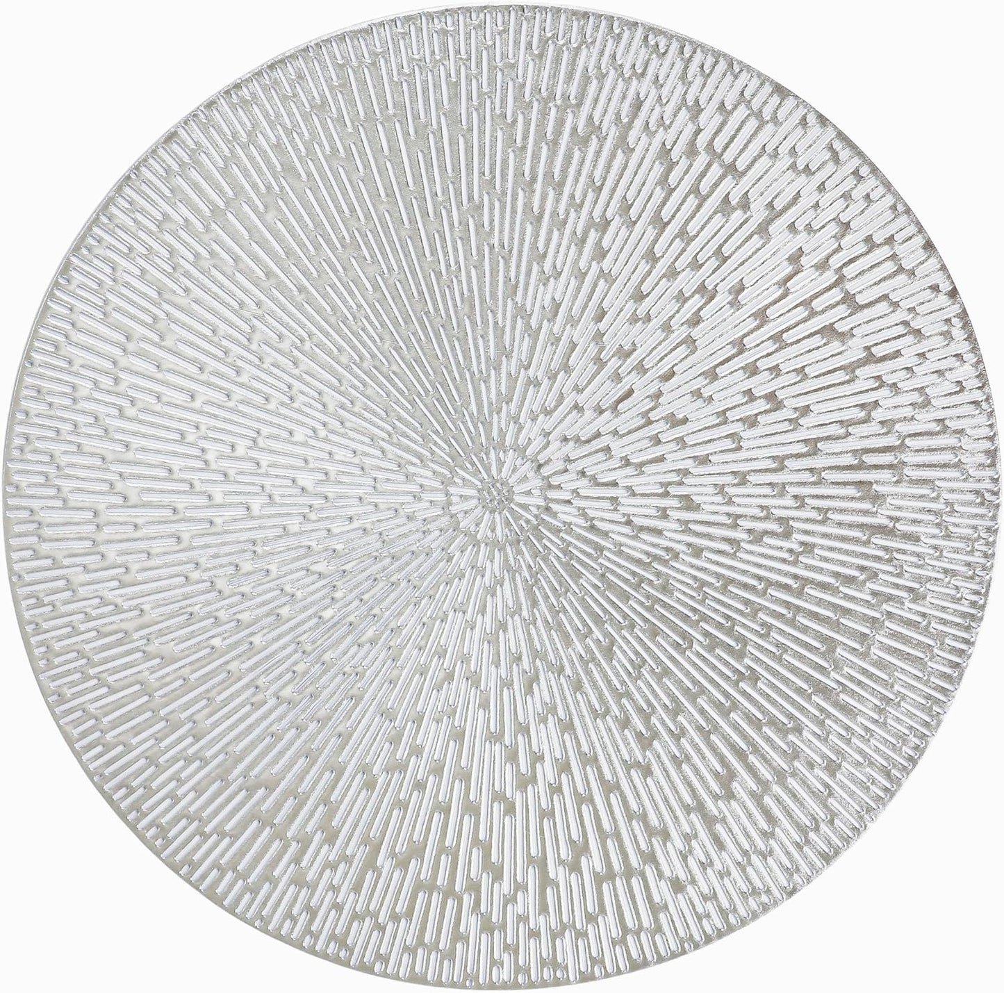 Snowkingdom Round Silver Placemats Set of 18 for Elegant Dining