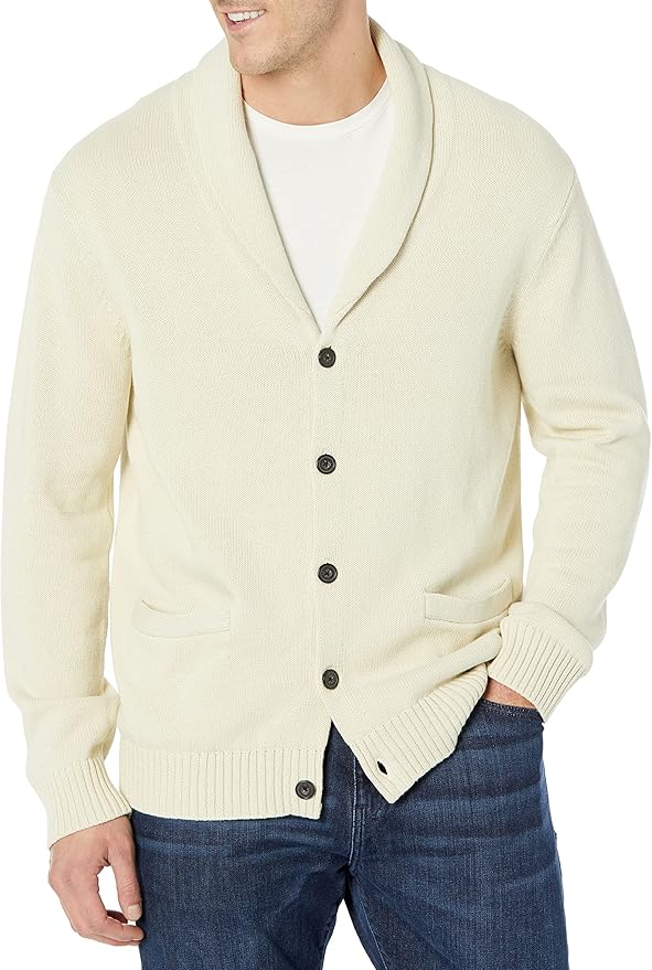 Goodthreads Men's Soft Cotton Shawl Cardigan Sweater for Comfort