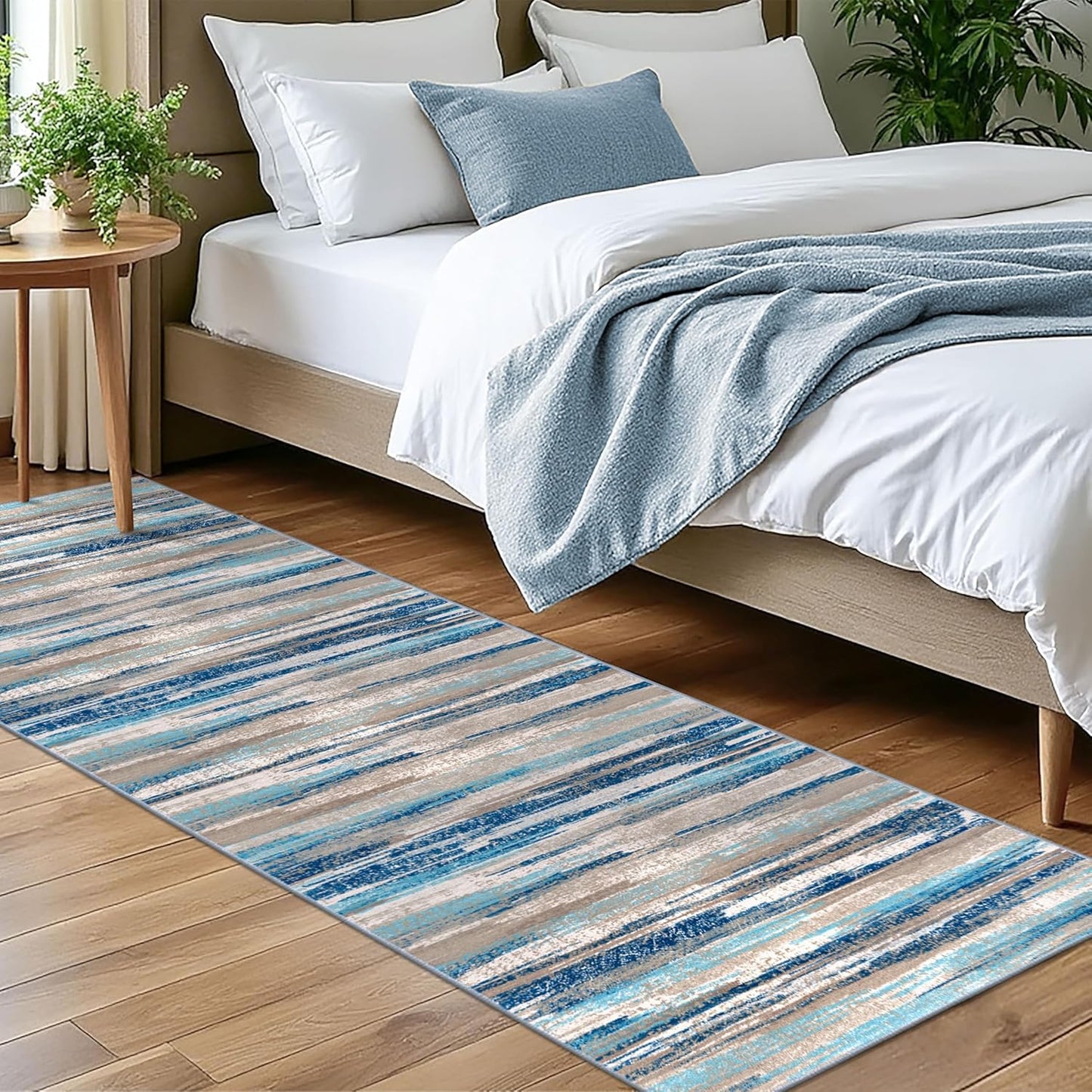 Modern Abstract Bedroom Runner Rug 2x7 for Stylish Decor