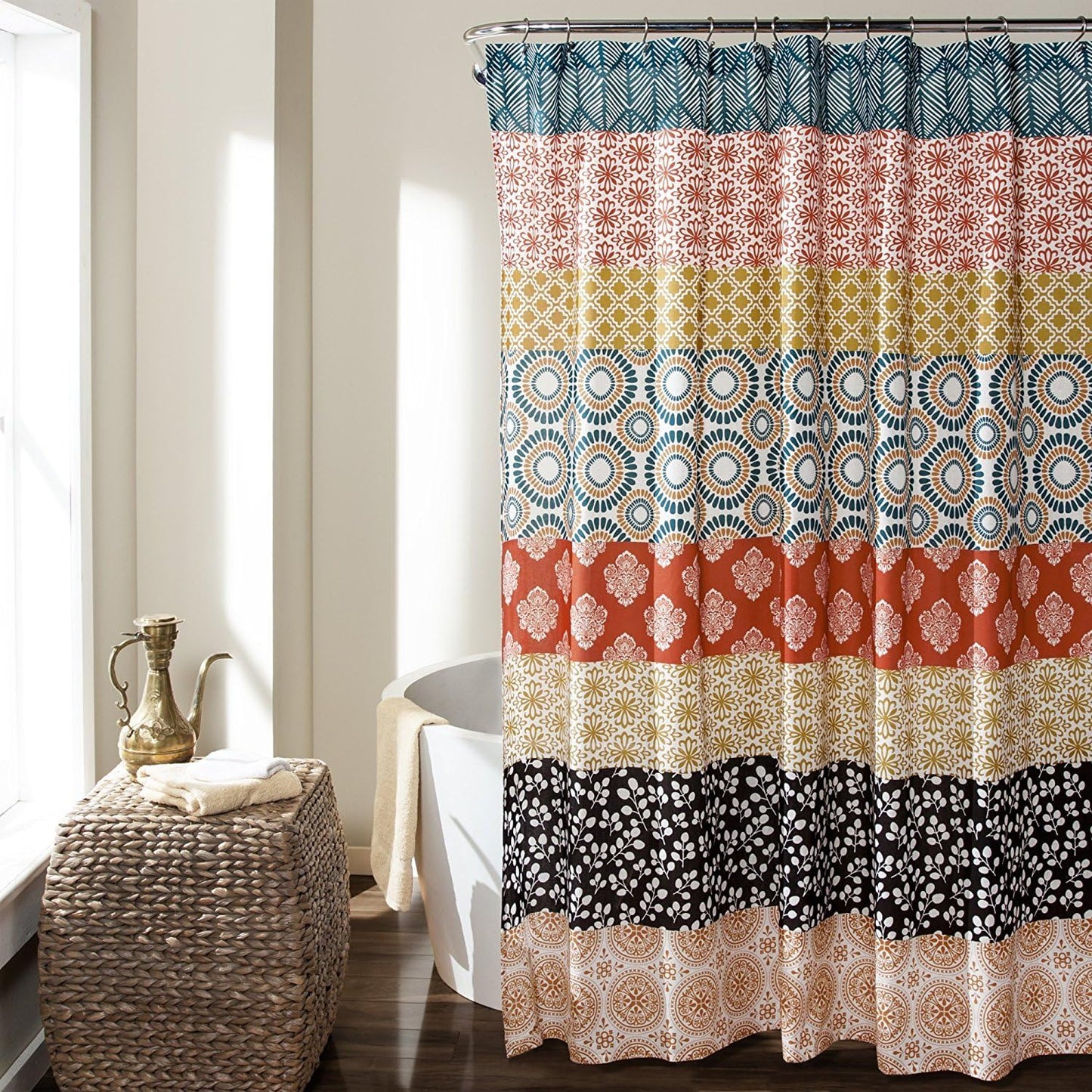Boho Stripe Shower Curtain - Enchanting Design