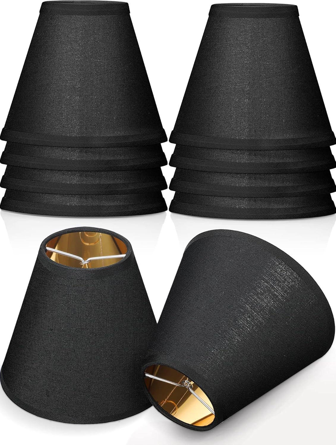 Macarrie Small Lamp Shade 10 Pack Rustic Beige Linen Covers