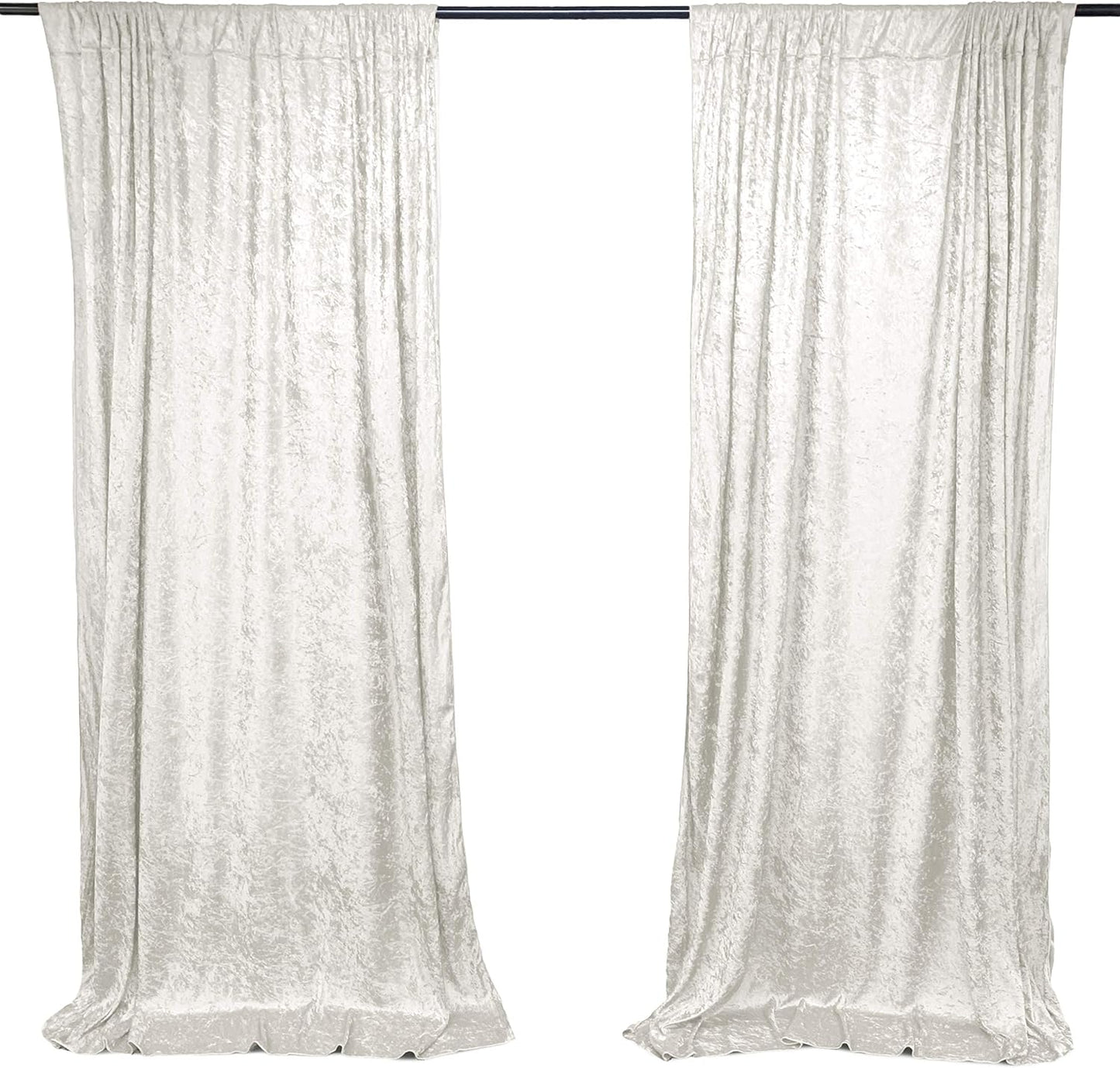 Luxurious 10x10 ft White Velvet Drapes - Perfect Wedding & Home Decor!