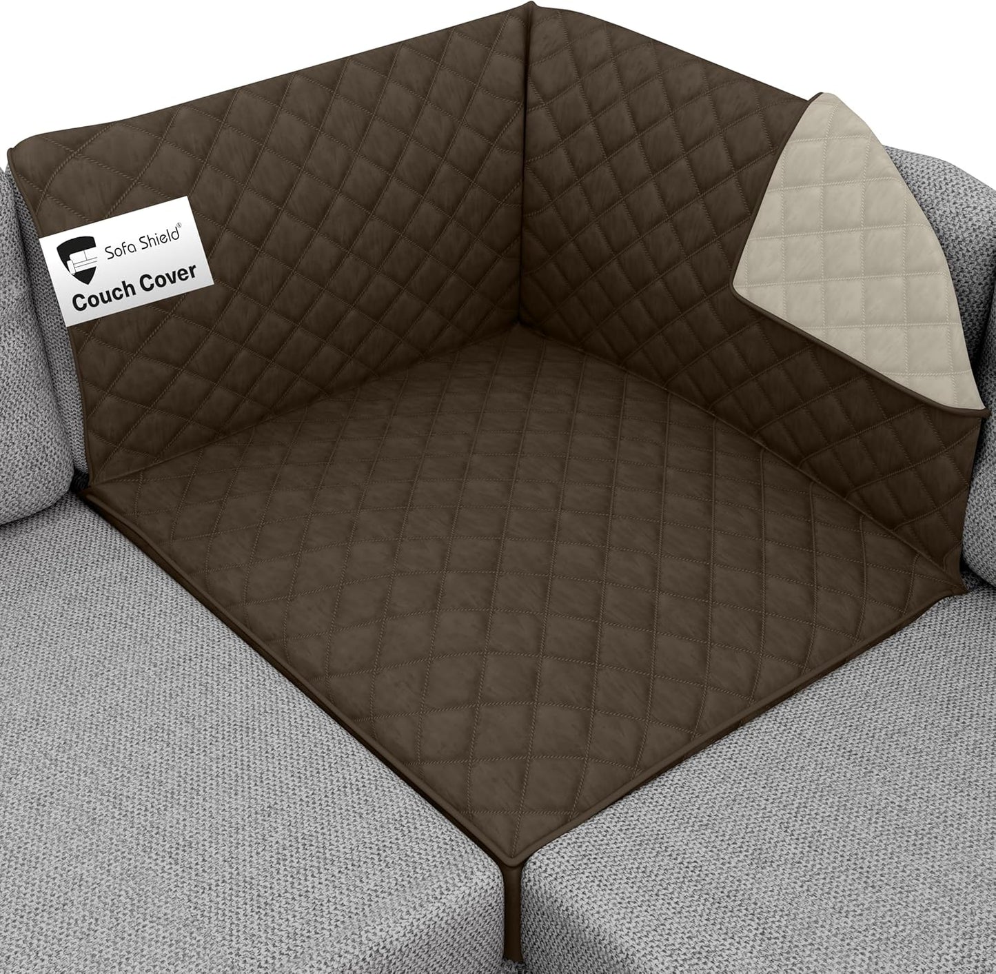 Sofa Shield Patented Sectional Couch Slip Cover for Pets