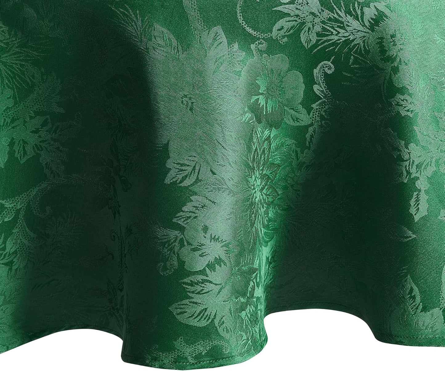 Poinsettia Elegance Jacquard Tablecloth for Holiday Gatherings