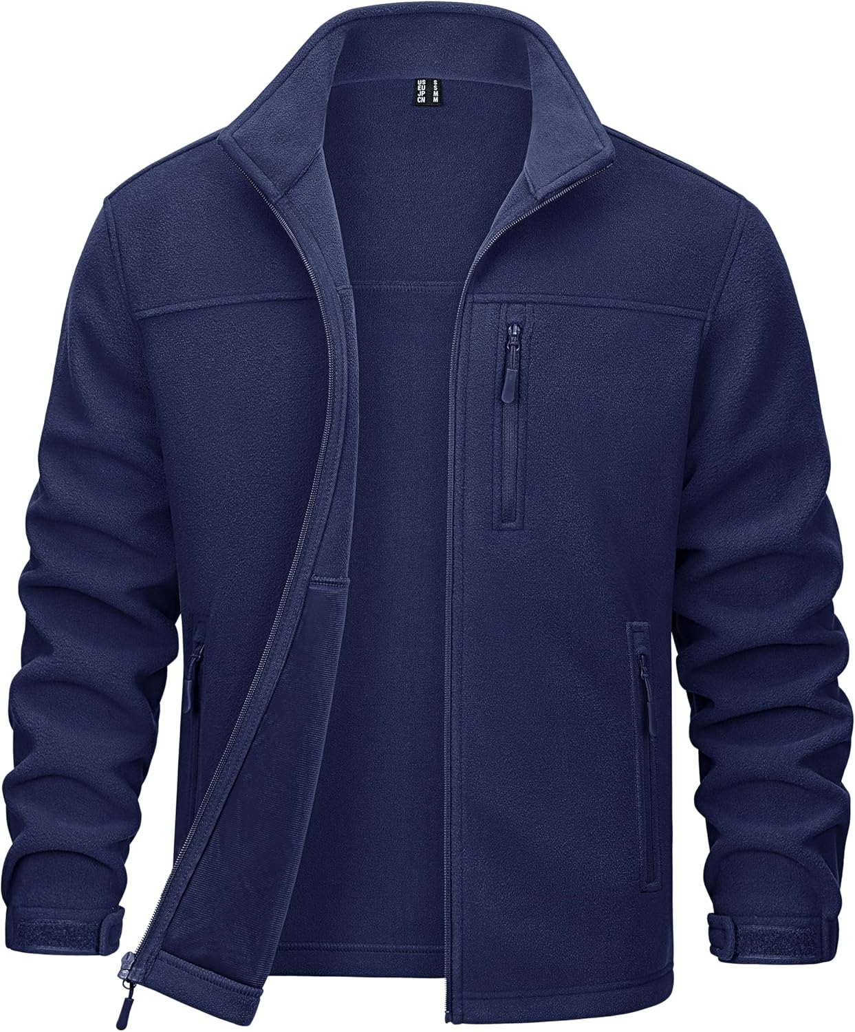 MAGCOMSEN Men's Winter Zip Up Polar Fleece Jacket for Outdoor
