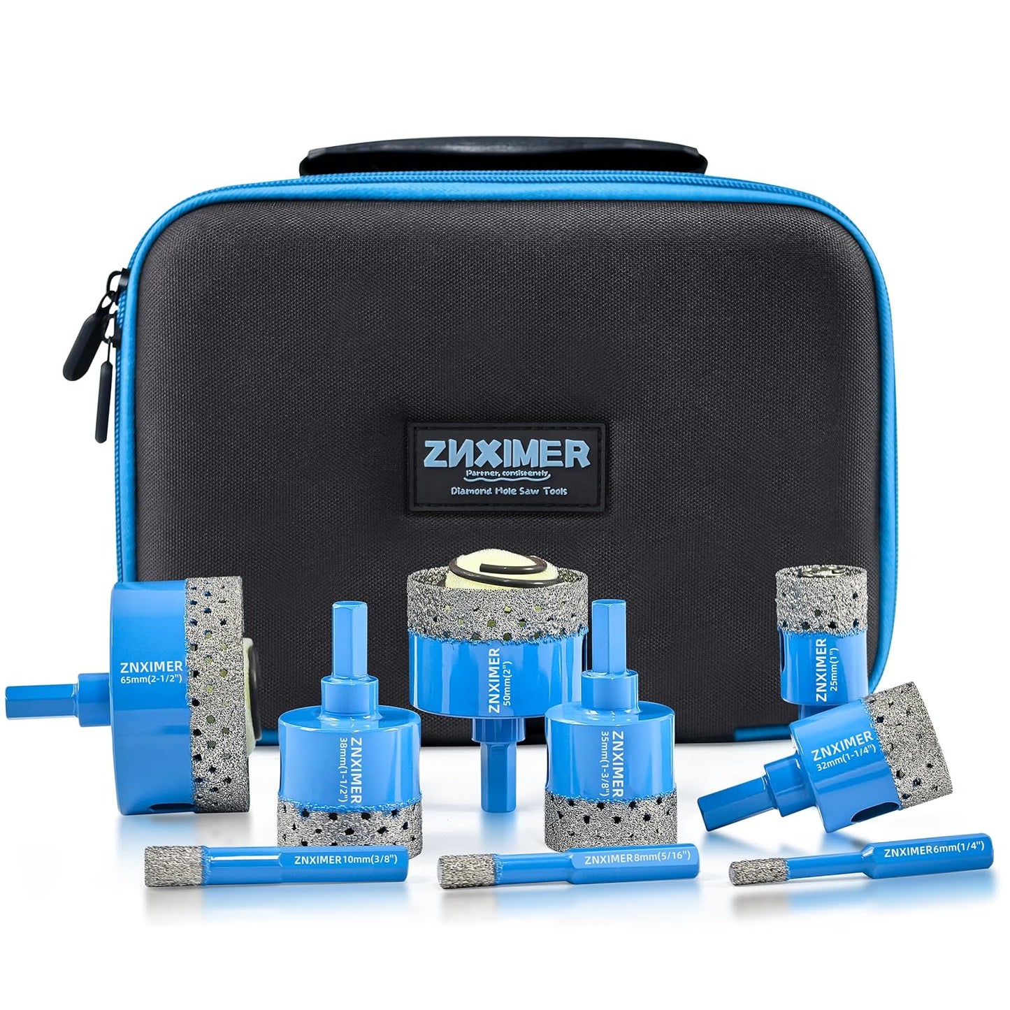 Diamond Hole Saw Kit for Ceramic, Granite, and Marble Drilling