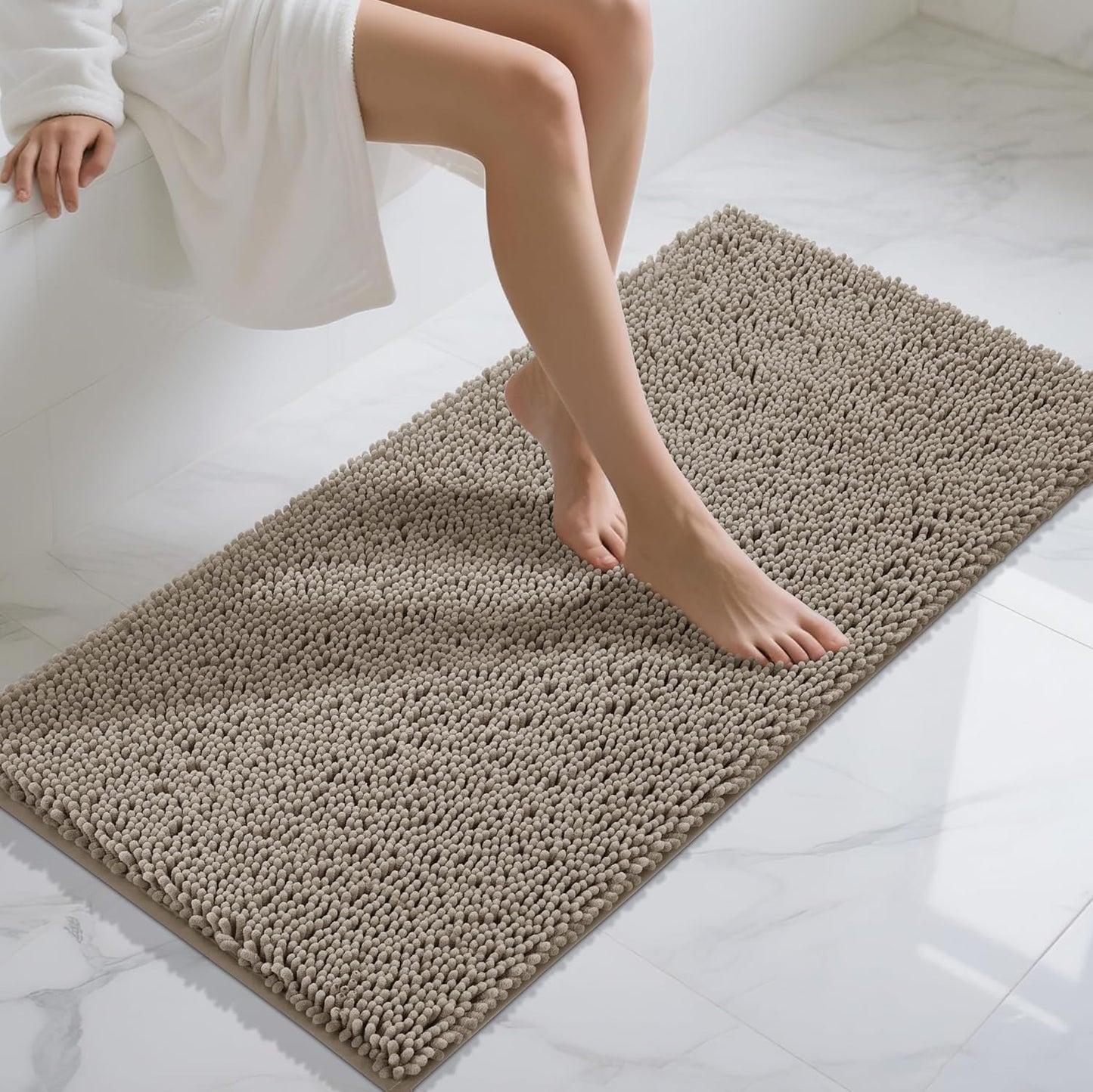 Yimobra Long Bathroom Rugs: Soft Non Slip Bath Mat for Tub