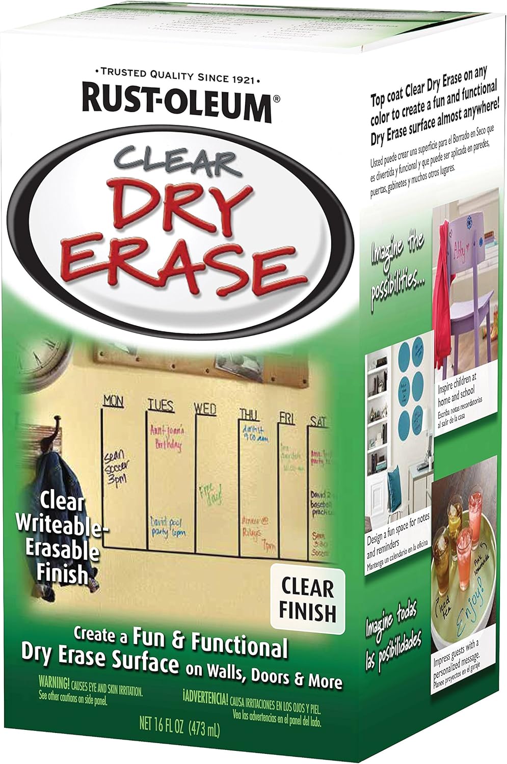 Rust-Oleum Specialty Dry Erase Brush-On Paint Kit for Versatile Use